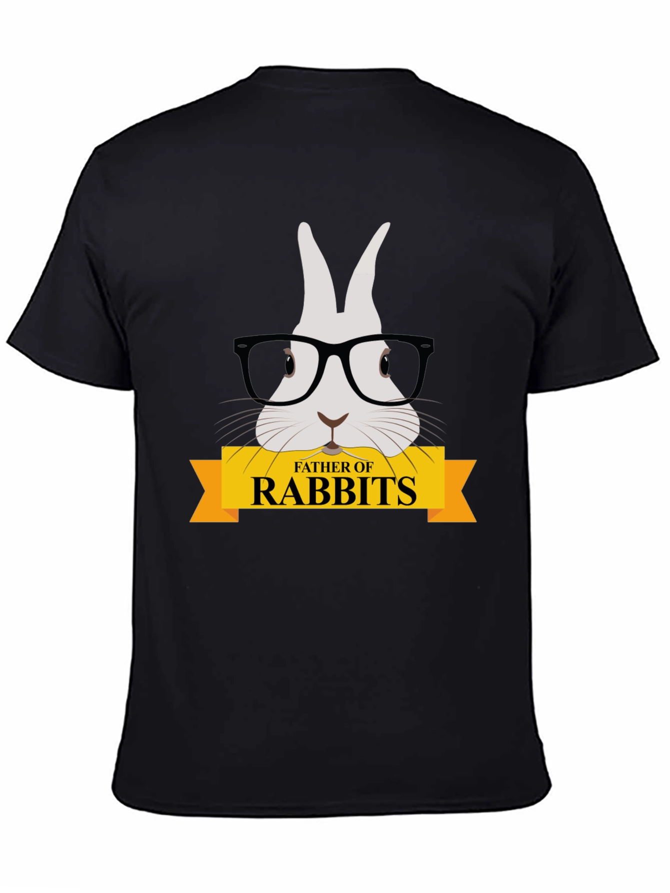 Father of Rabbits Graphic T-Shirt - Black