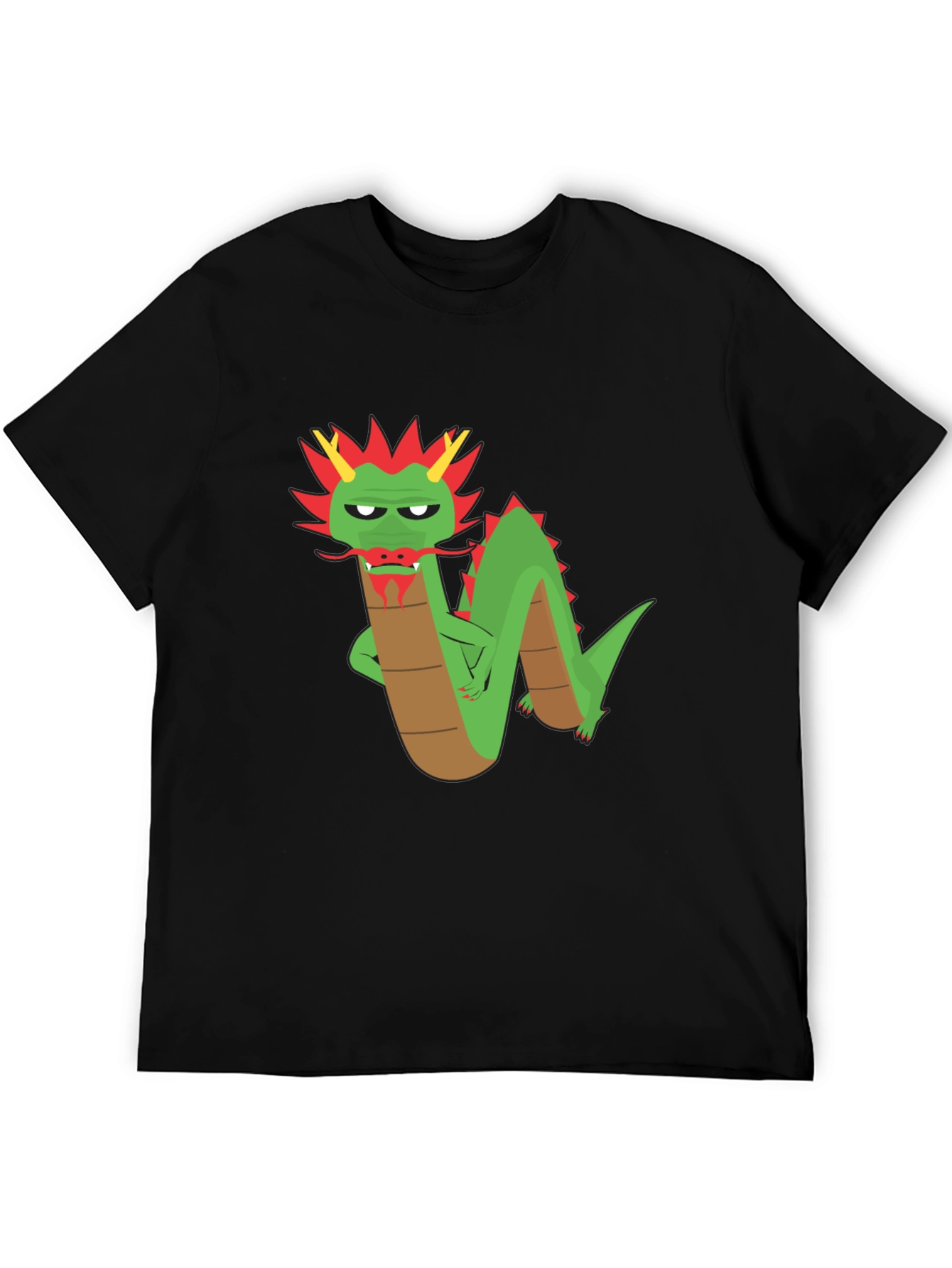 Cool Dragon Graphic T-Shirt - Black Cotton Tee