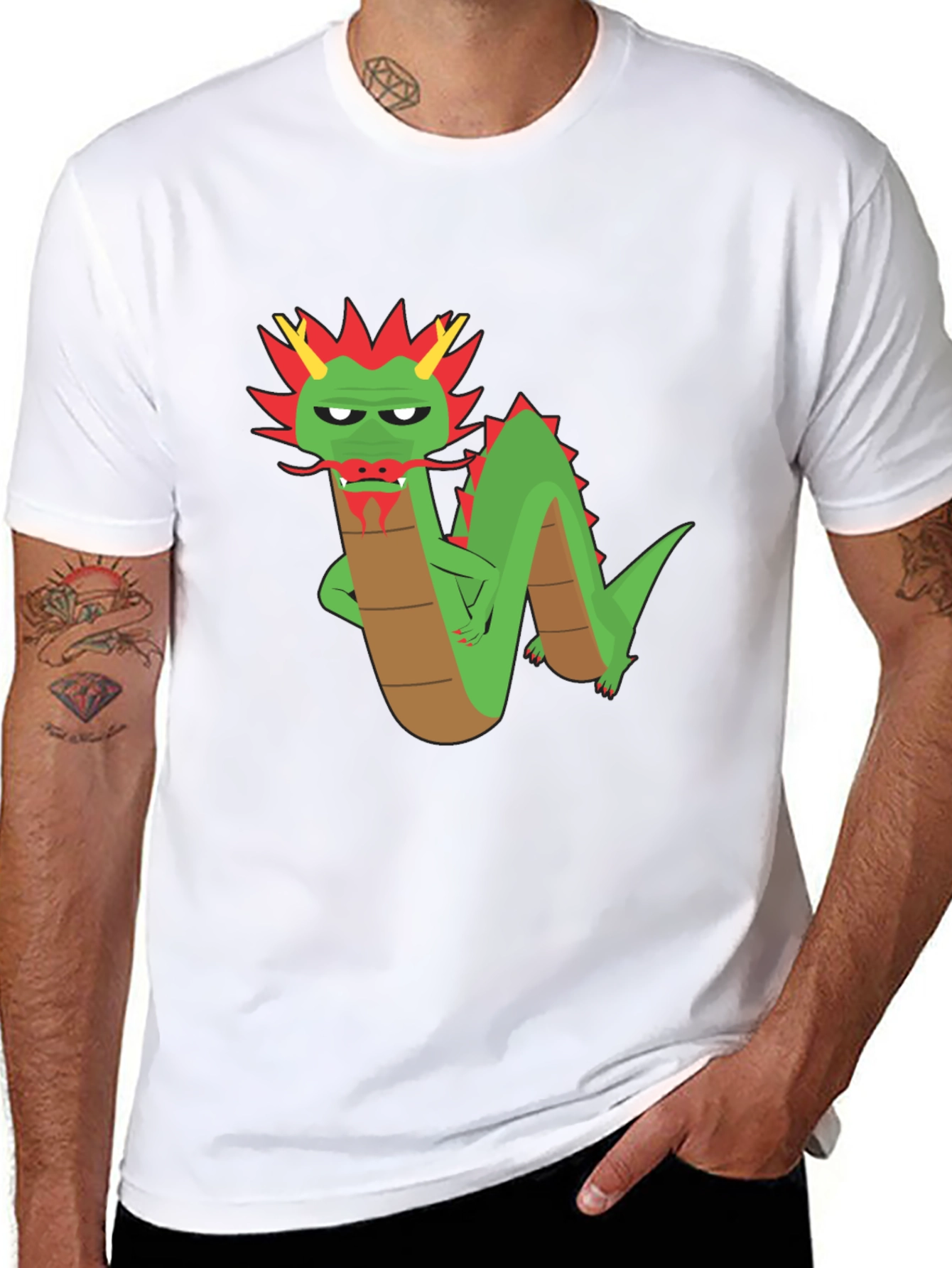 Cool Dragon Graphic T-Shirt - Black Cotton Tee
