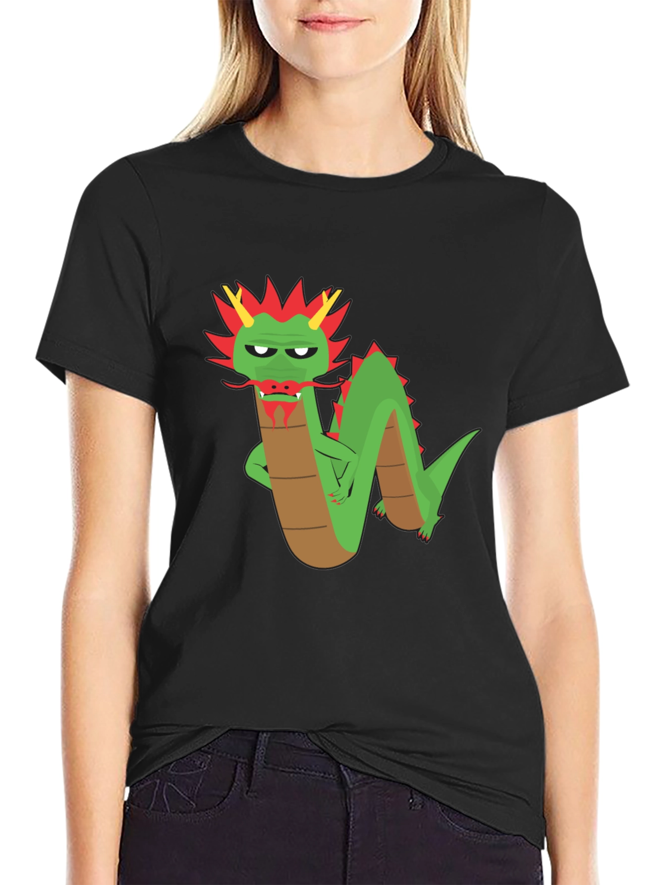 Cool Dragon Graphic T-Shirt - Black Cotton Tee
