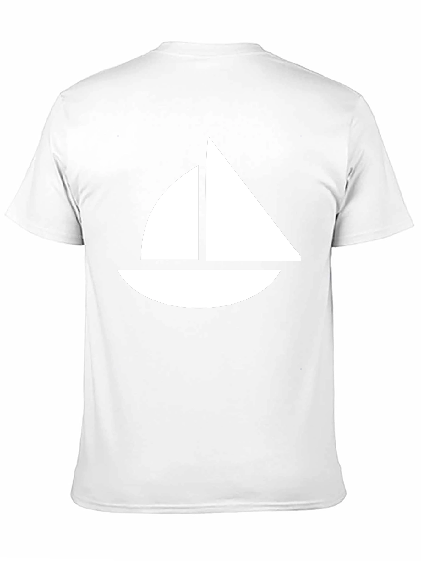 Sailing Boat Graphic Tee - Black Cotton T-Shirt
