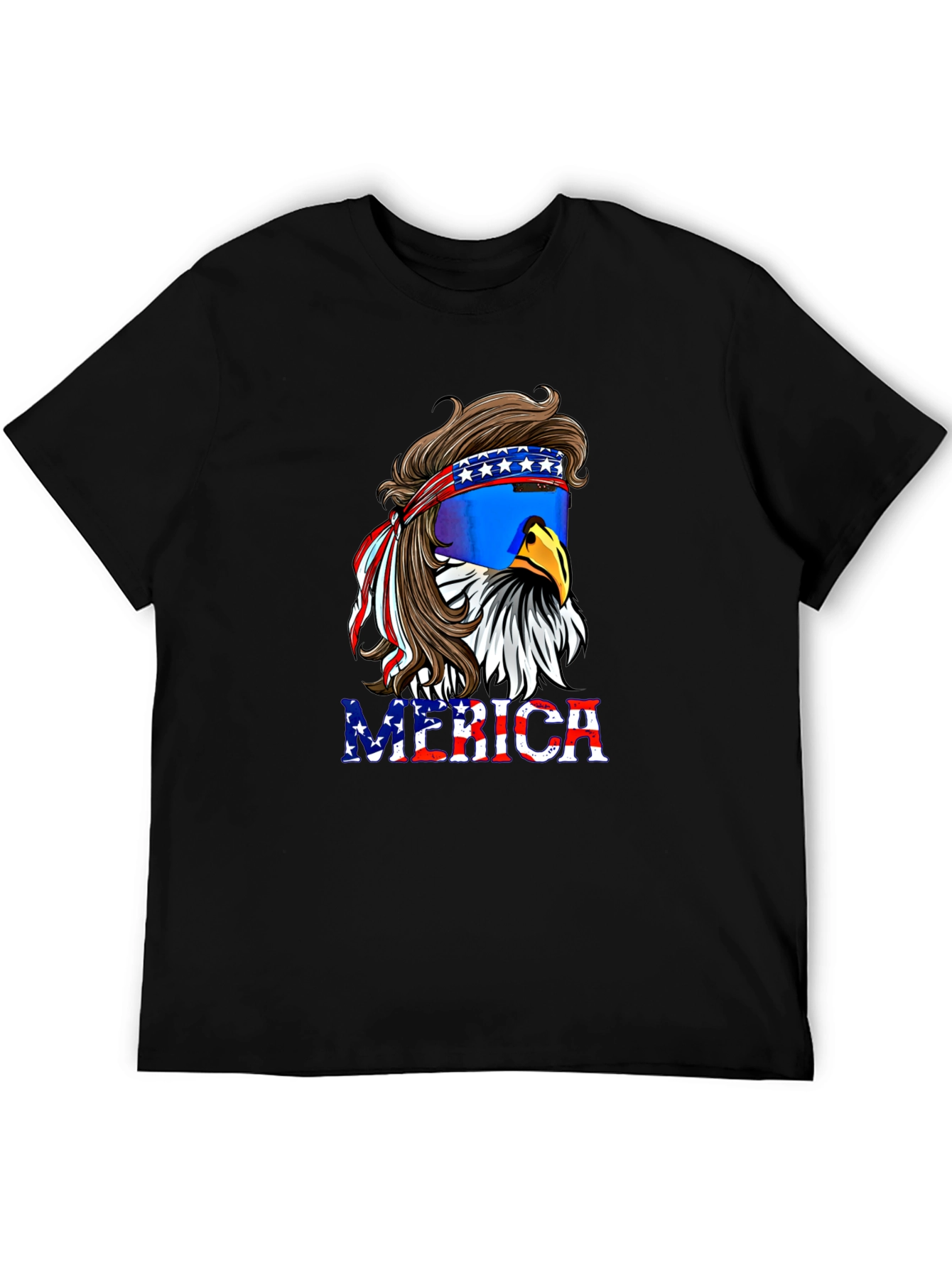 American Eagle Mullet T-Shirt - Patriotic Merica Tee