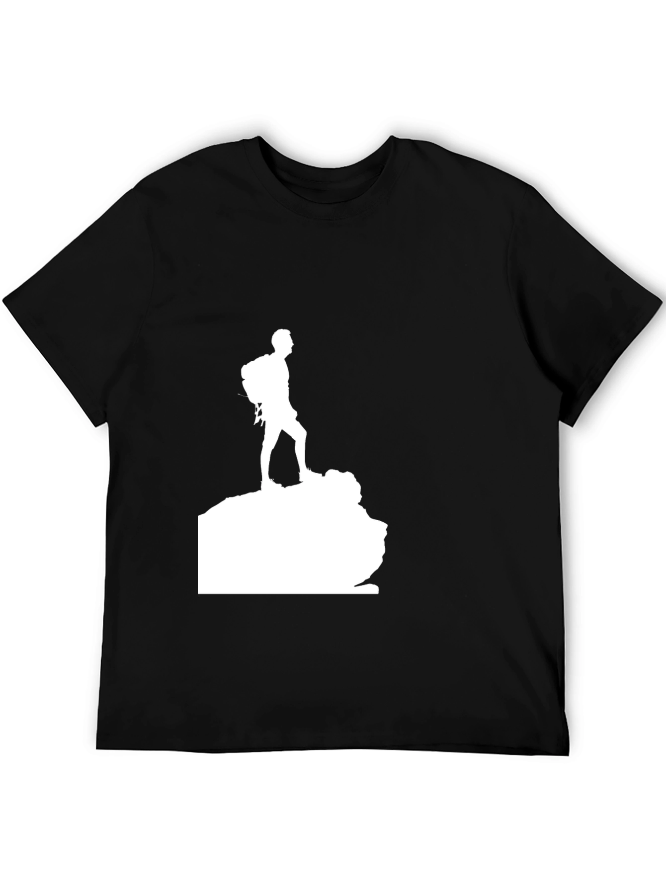 Hiking Silhouette Graphic Tee - Black