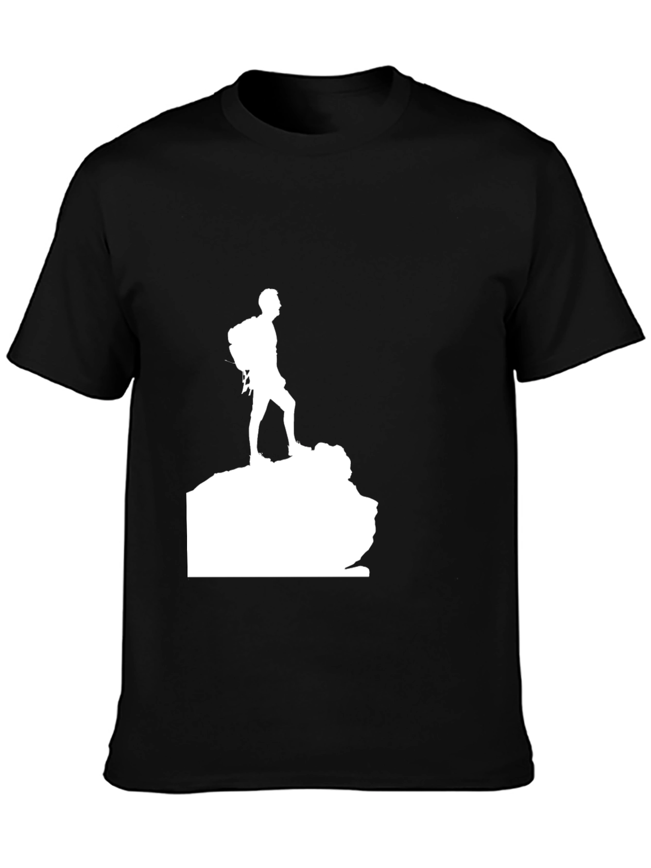 Hiking Silhouette Graphic Tee - Black
