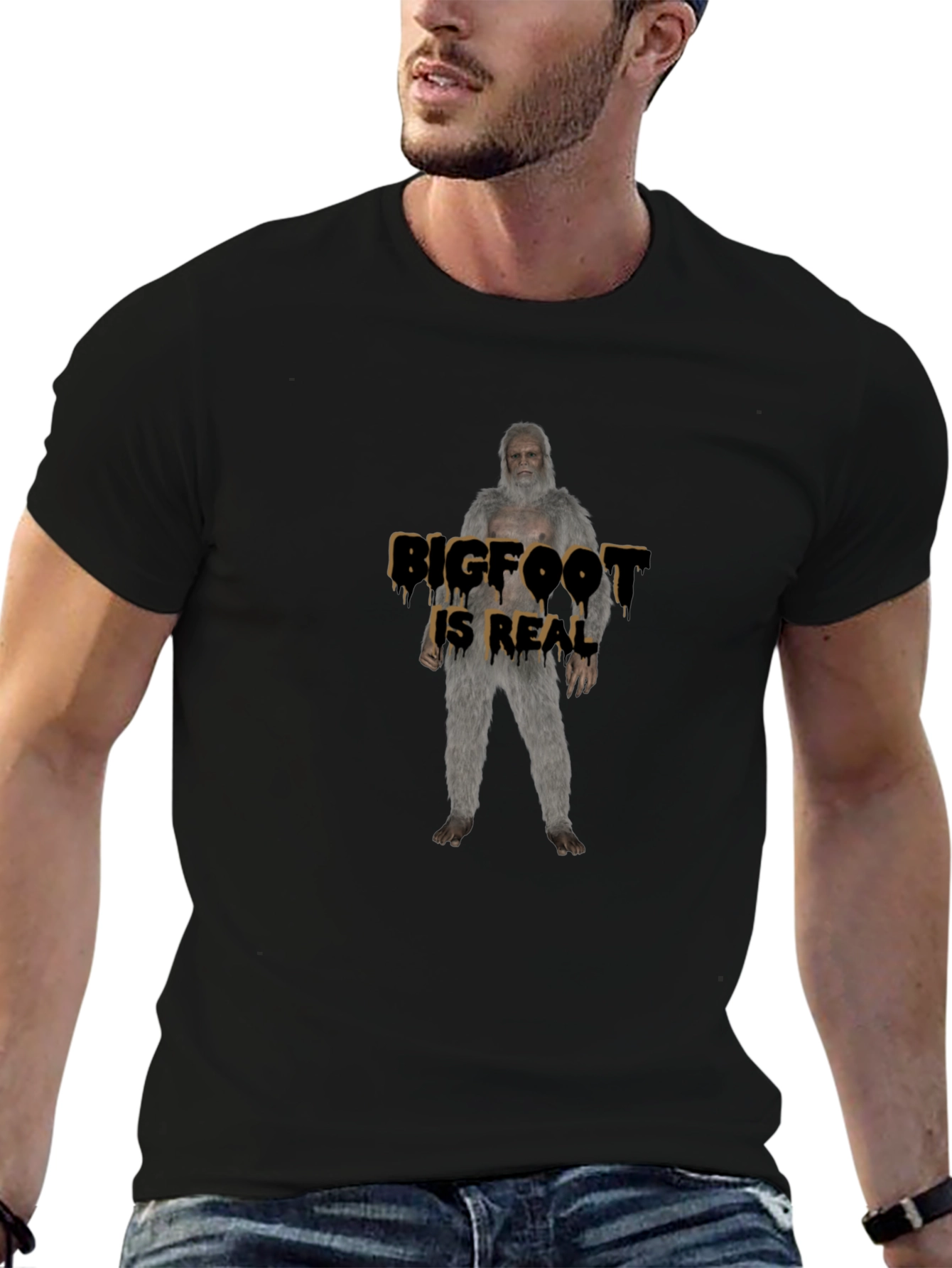 Bigfoot Is Real Mens Graphic Tee