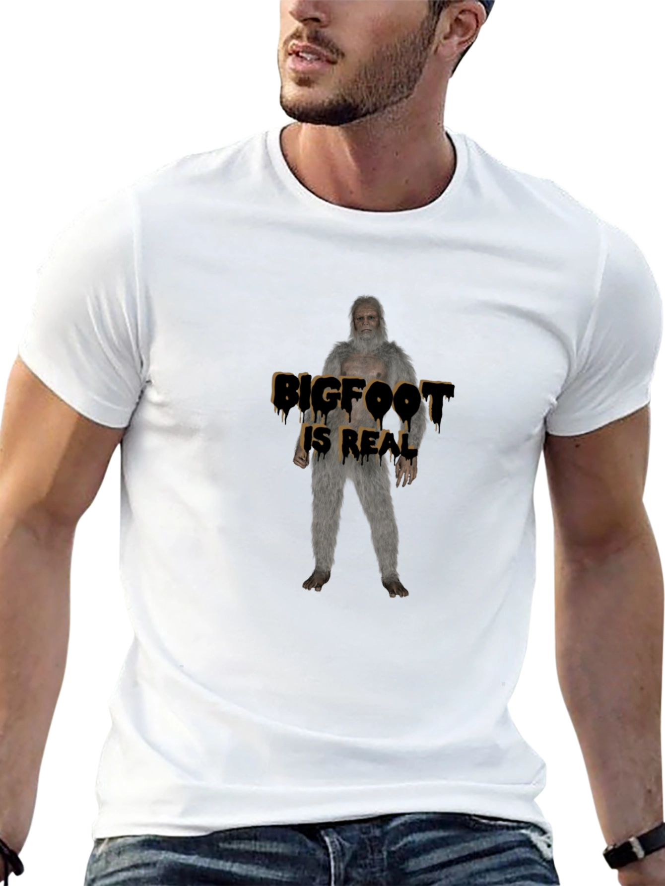 Bigfoot Is Real Mens Graphic Tee