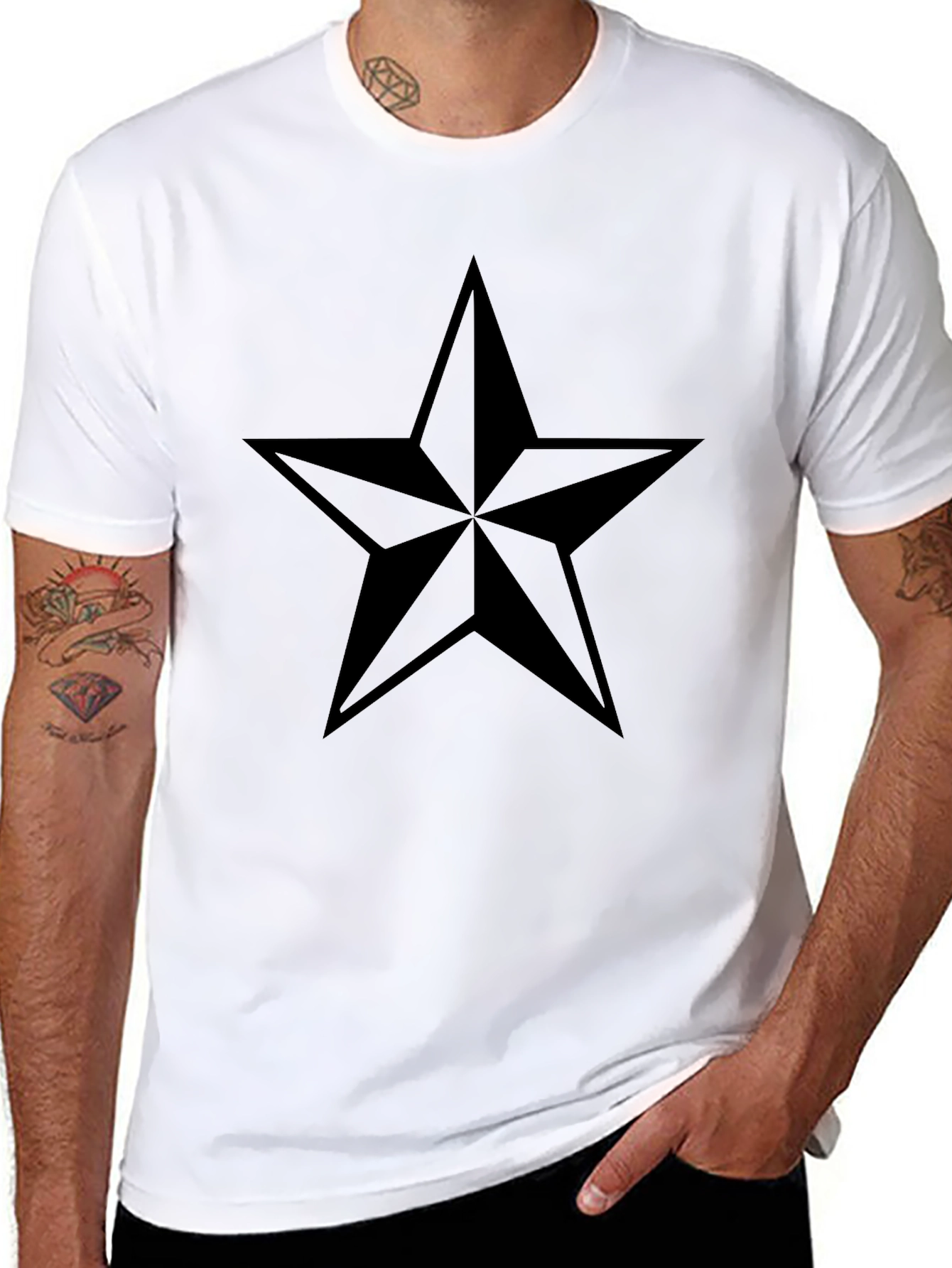 Black Star Graphic Tee - Modern Style