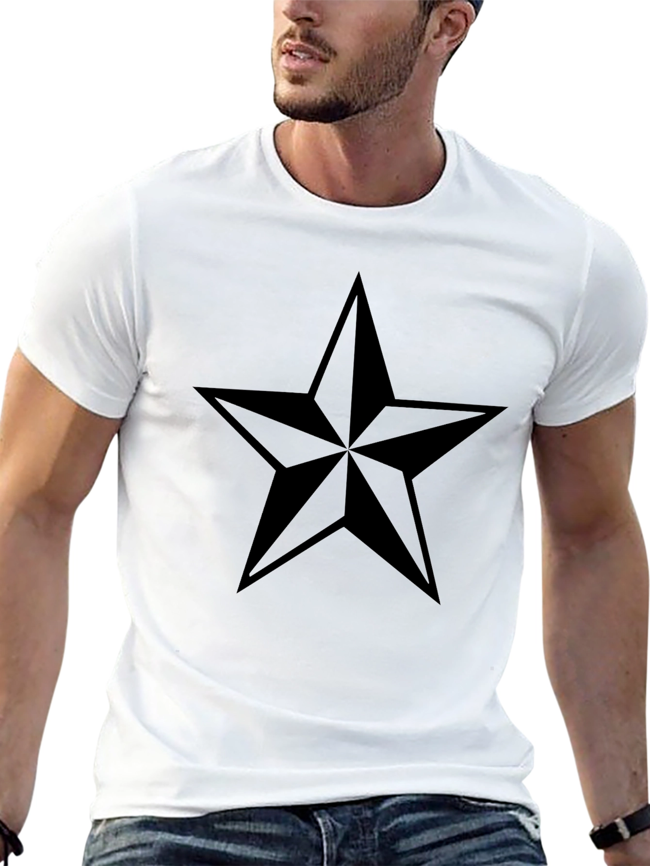 Black Star Graphic Tee - Modern Style