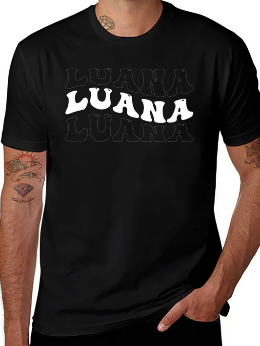Luana Retro Tee - Stylish Black Graphic T-Shirt