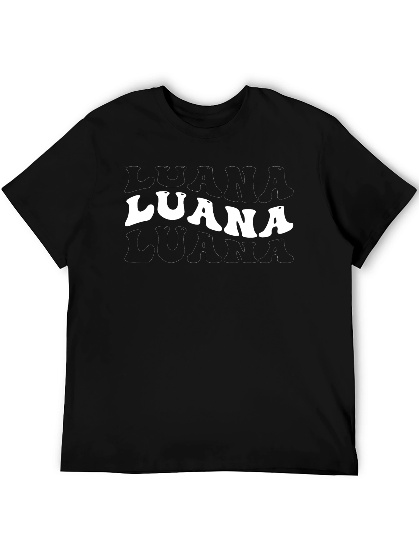 Luana Retro Tee - Stylish Black Graphic T-Shirt