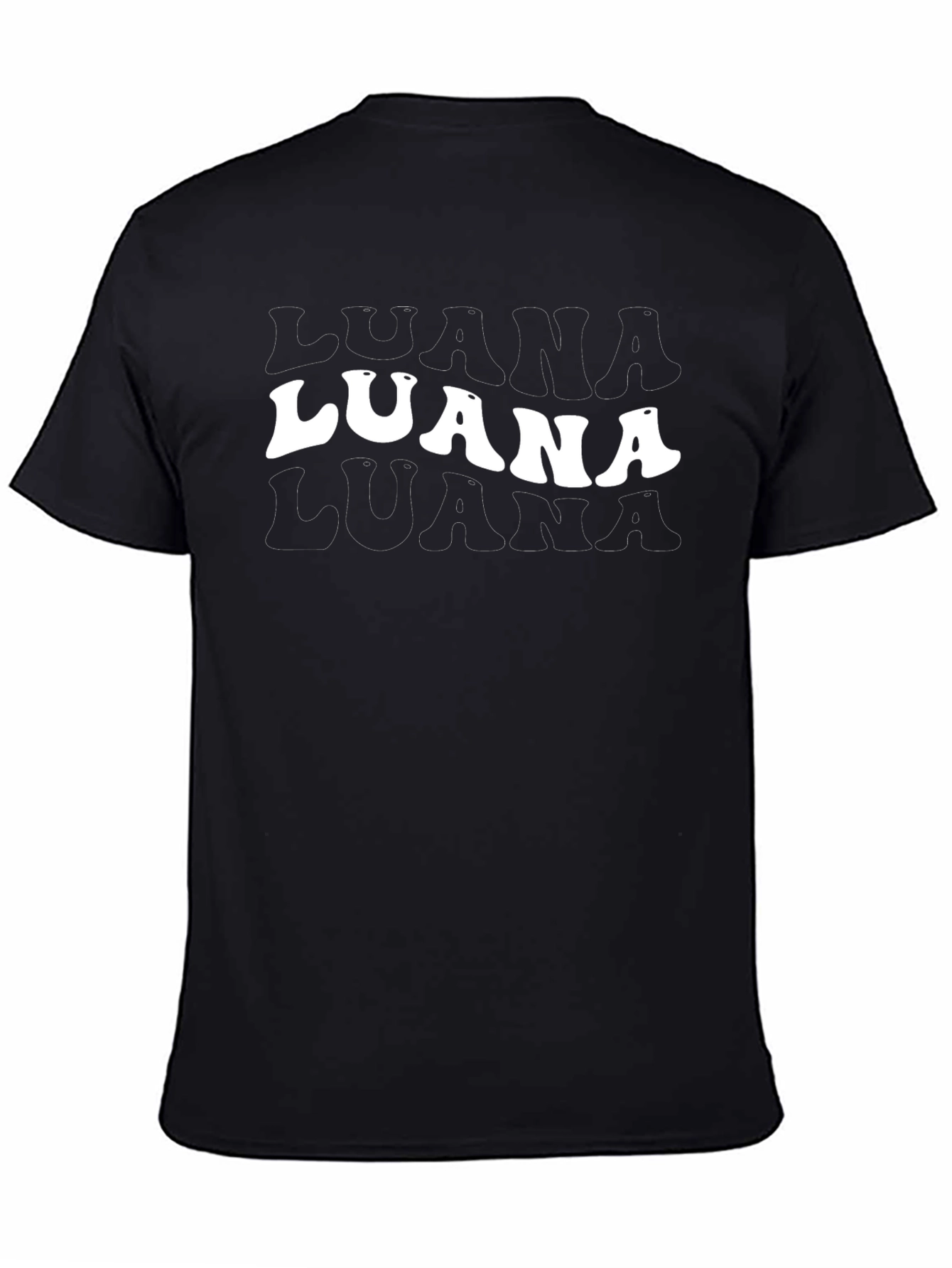 Luana Retro Tee - Stylish Black Graphic T-Shirt