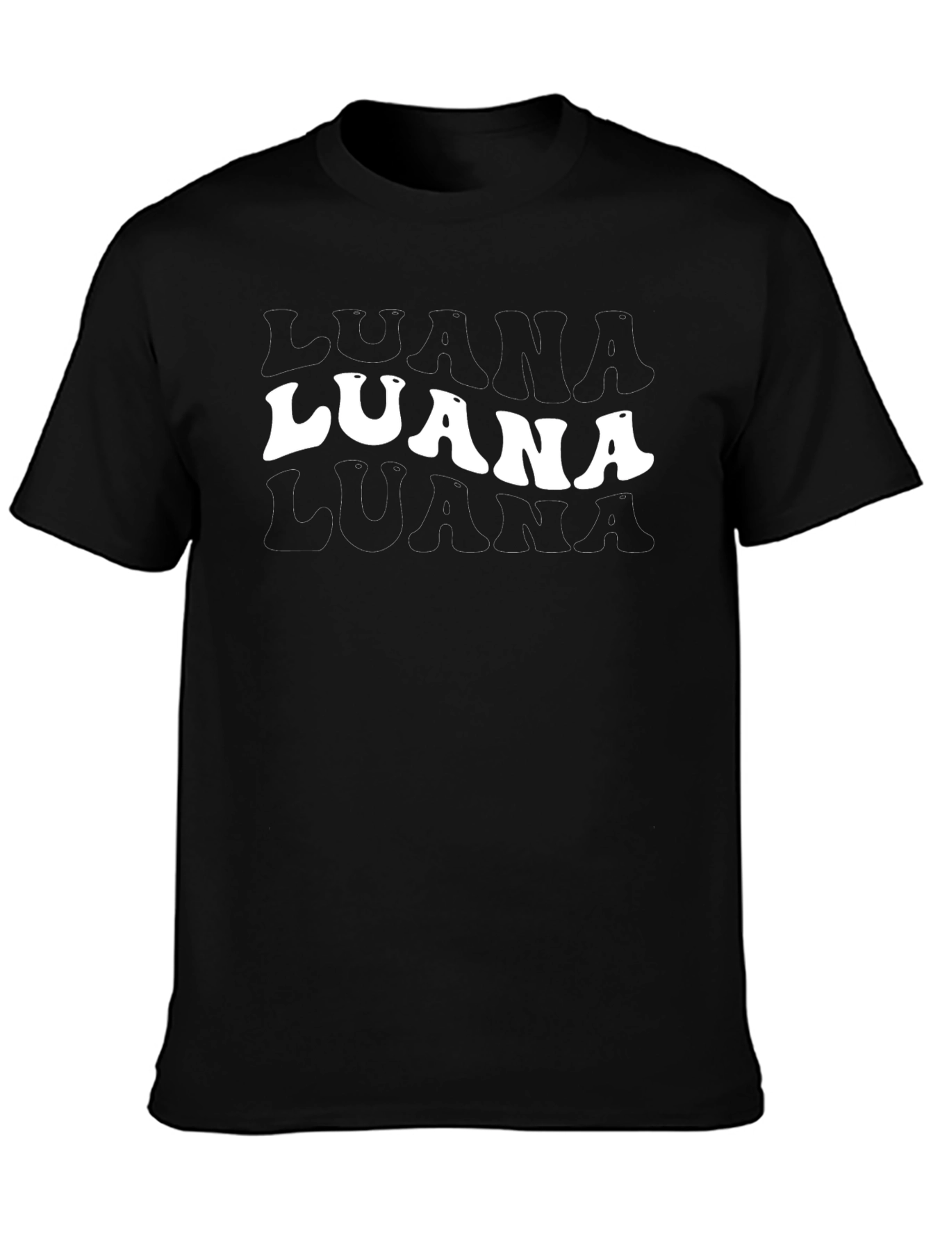 Luana Retro Tee - Stylish Black Graphic T-Shirt