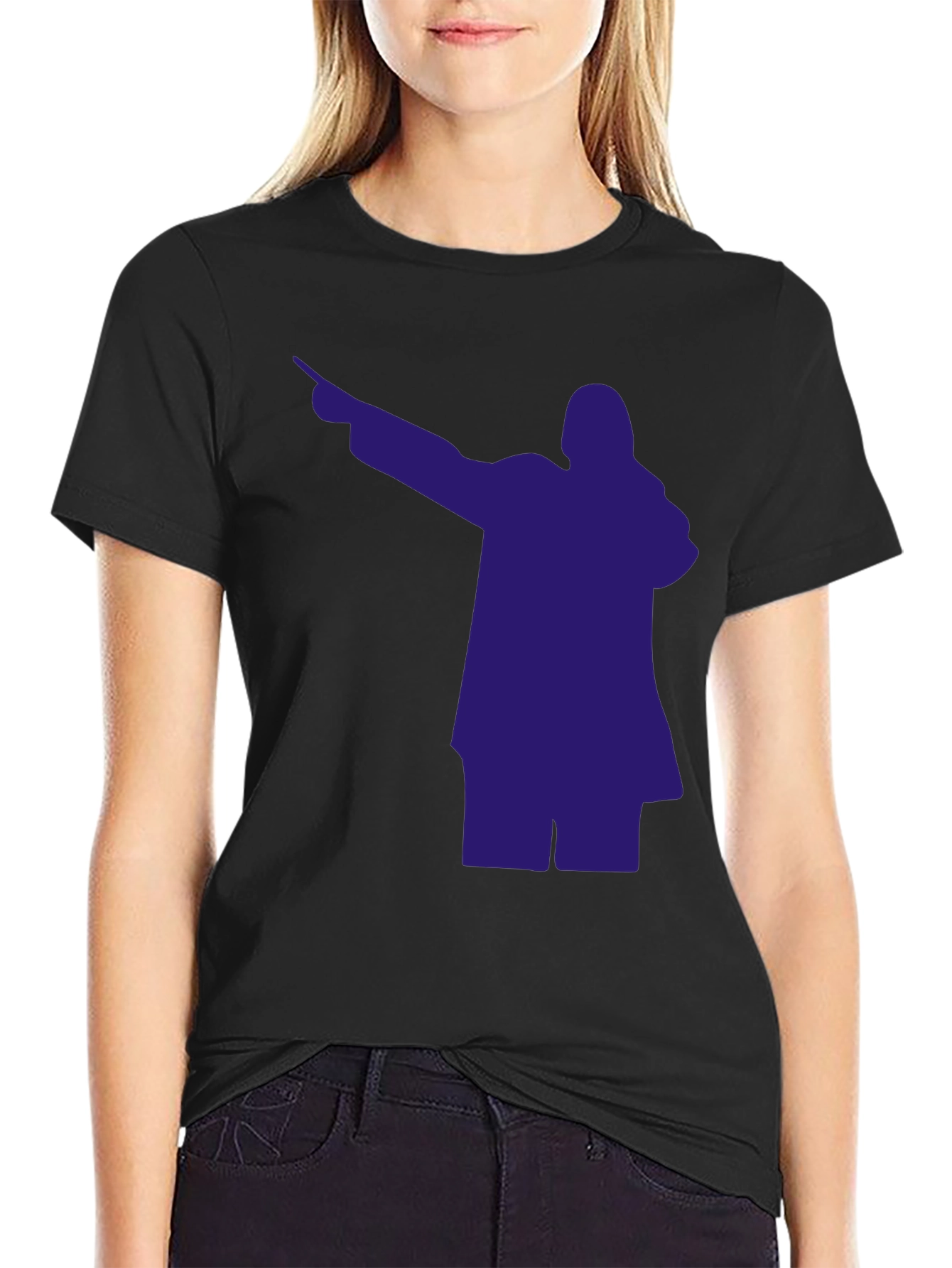 Dabbing Silhouette Graphic Tee - Mens Black T-Shirt