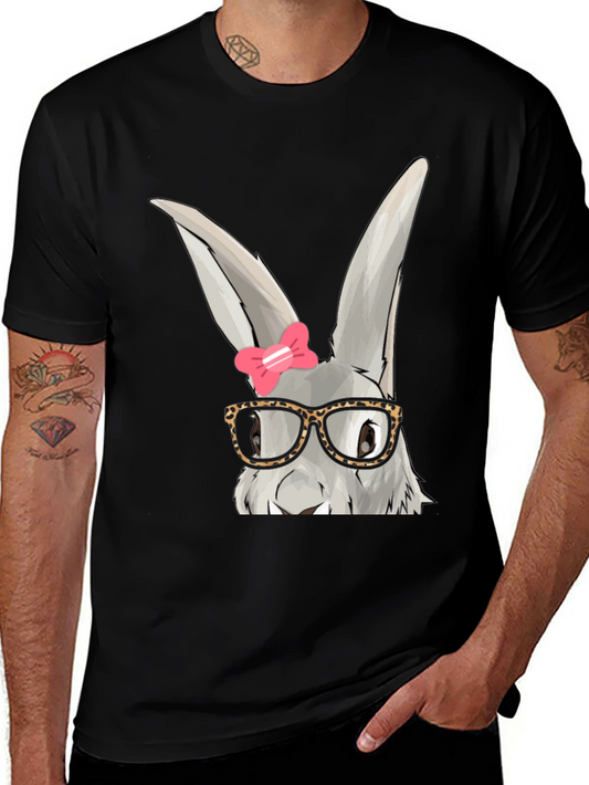 Cute Bunny with Glasses T-Shirt - Fun Easter Apparel