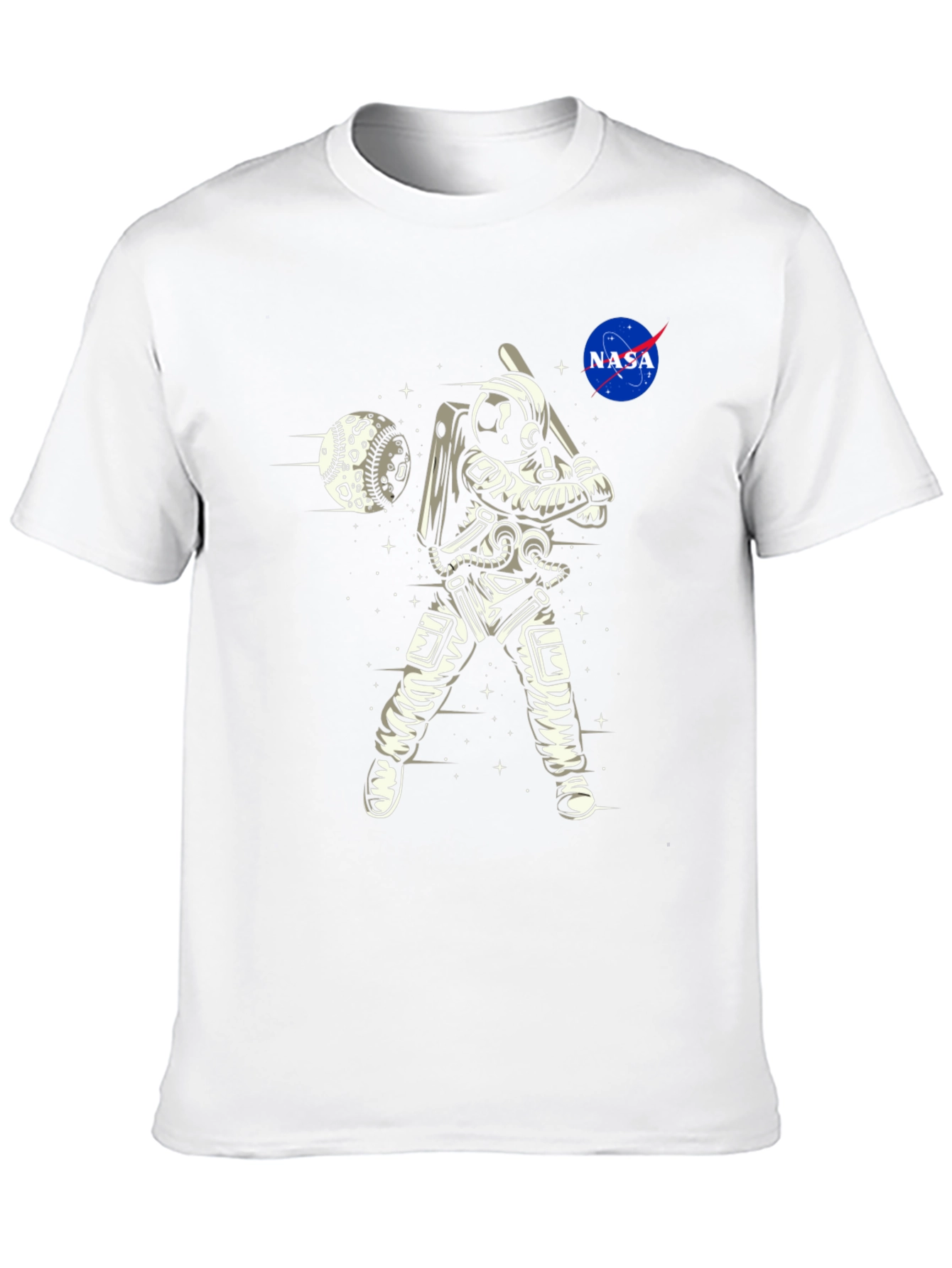Astronaut Baseball Black T-Shirt