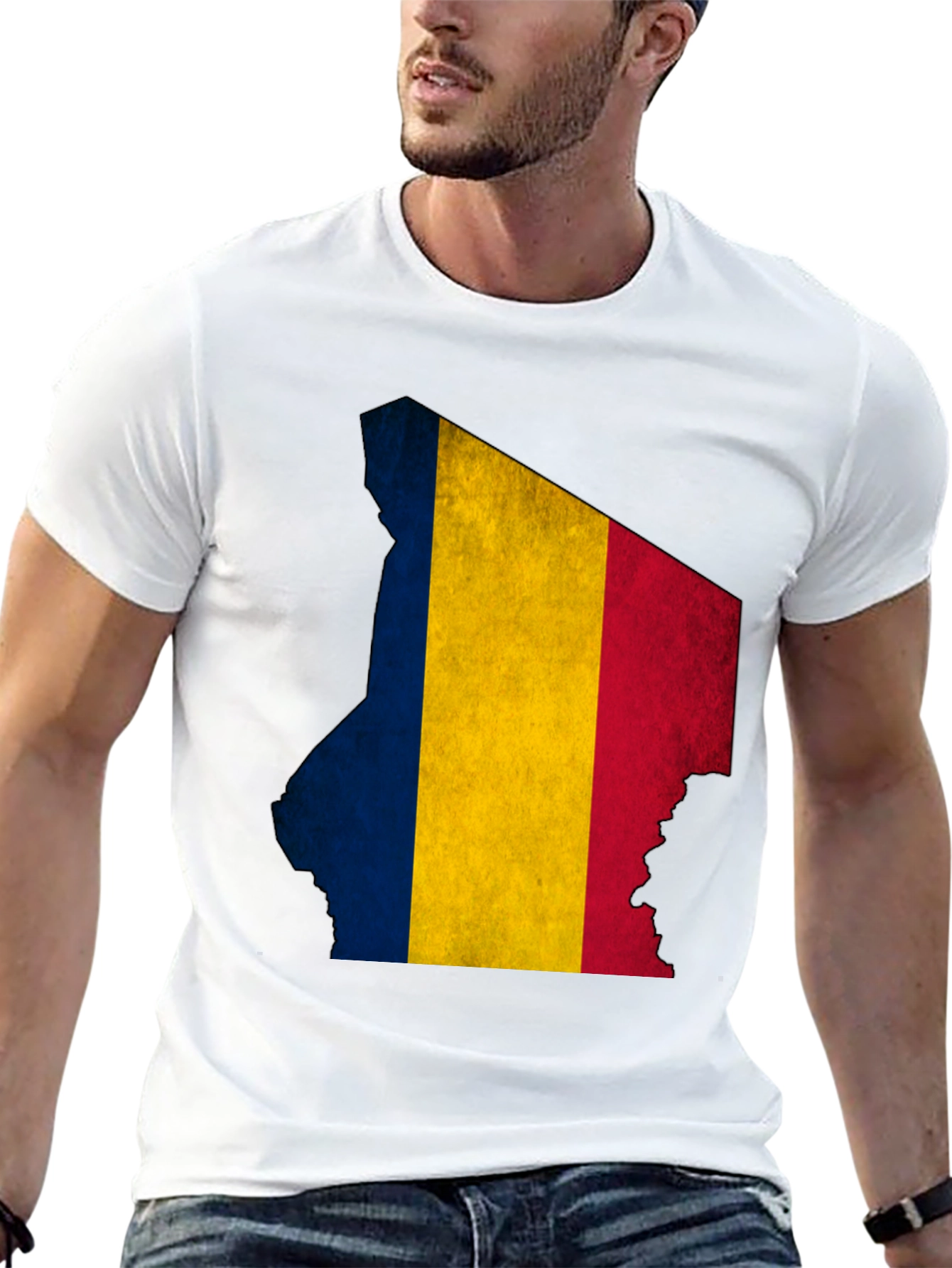 Chad Flag Map T-Shirt - Patriotic Pride