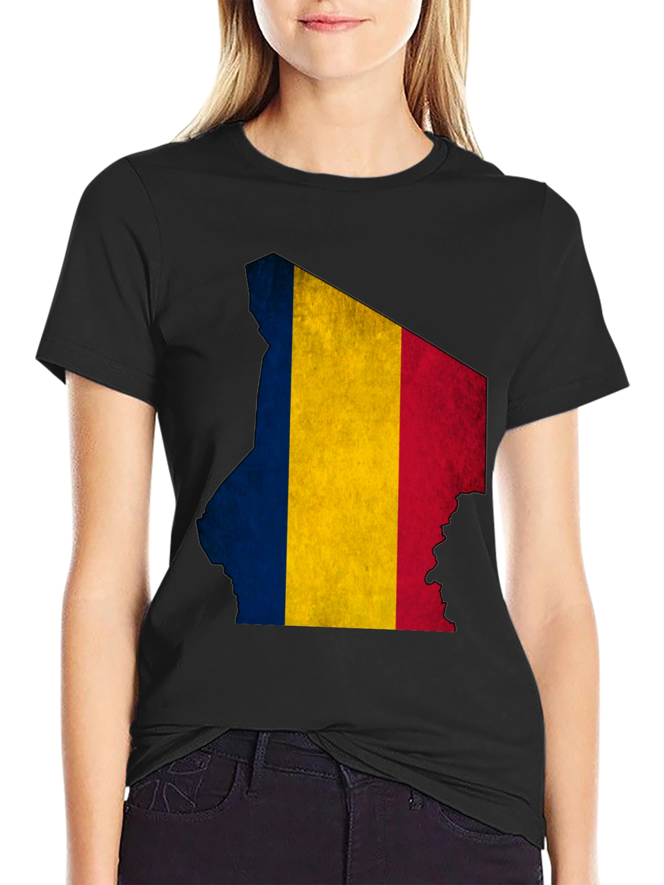 Chad Flag Map T-Shirt - Patriotic Pride