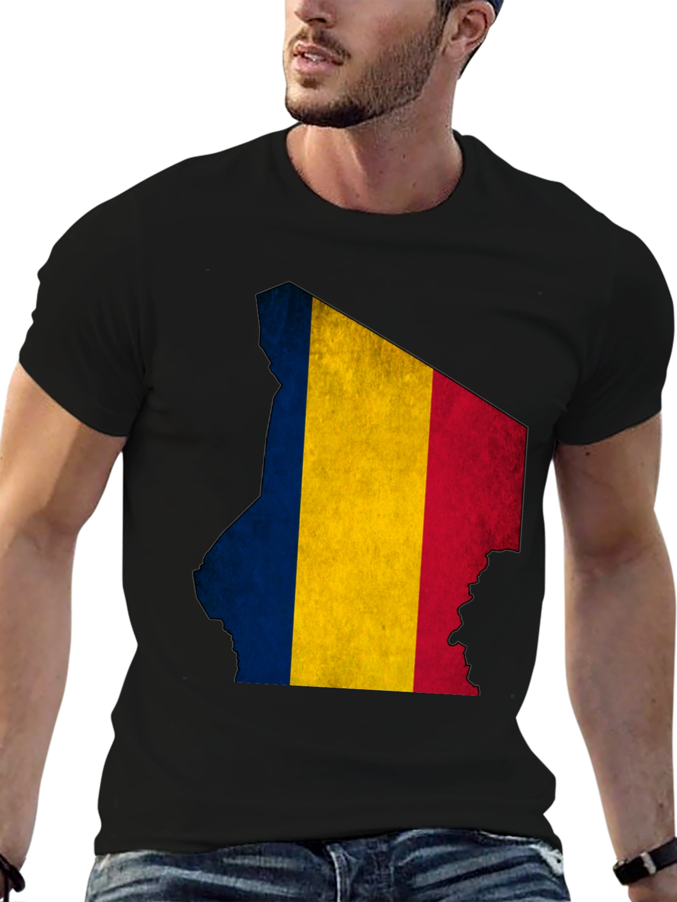 Chad Flag Map T-Shirt - Patriotic Pride