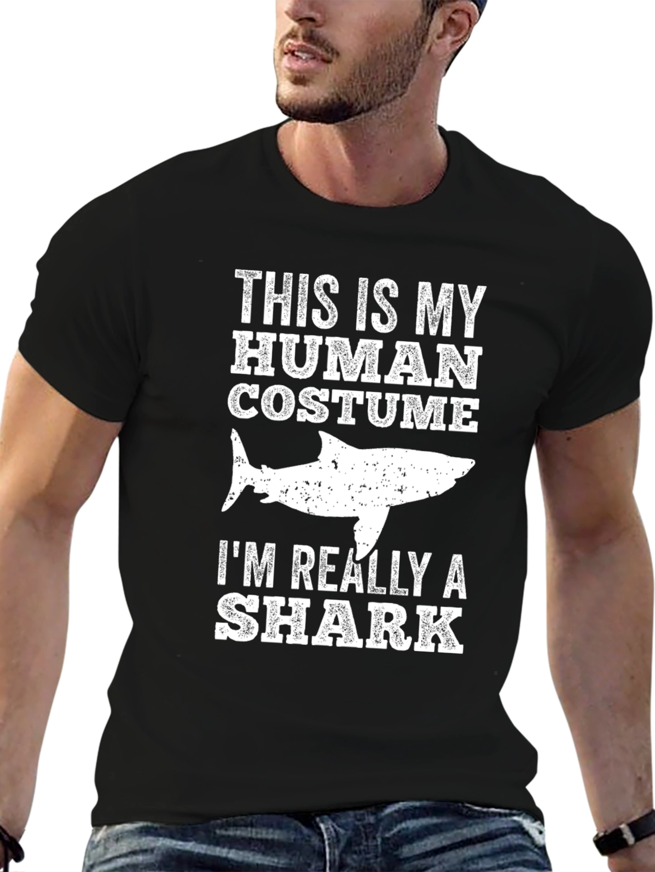 Human Costume Shark T-Shirt - Funny Graphic Tee