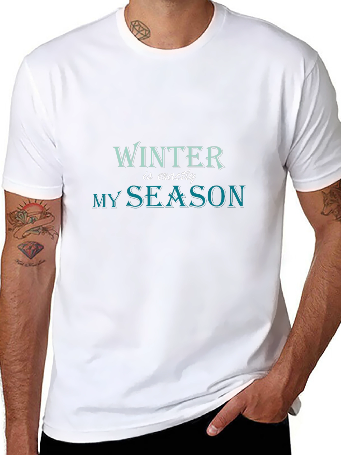 Winter is Exactly My Season Black T-Shirt