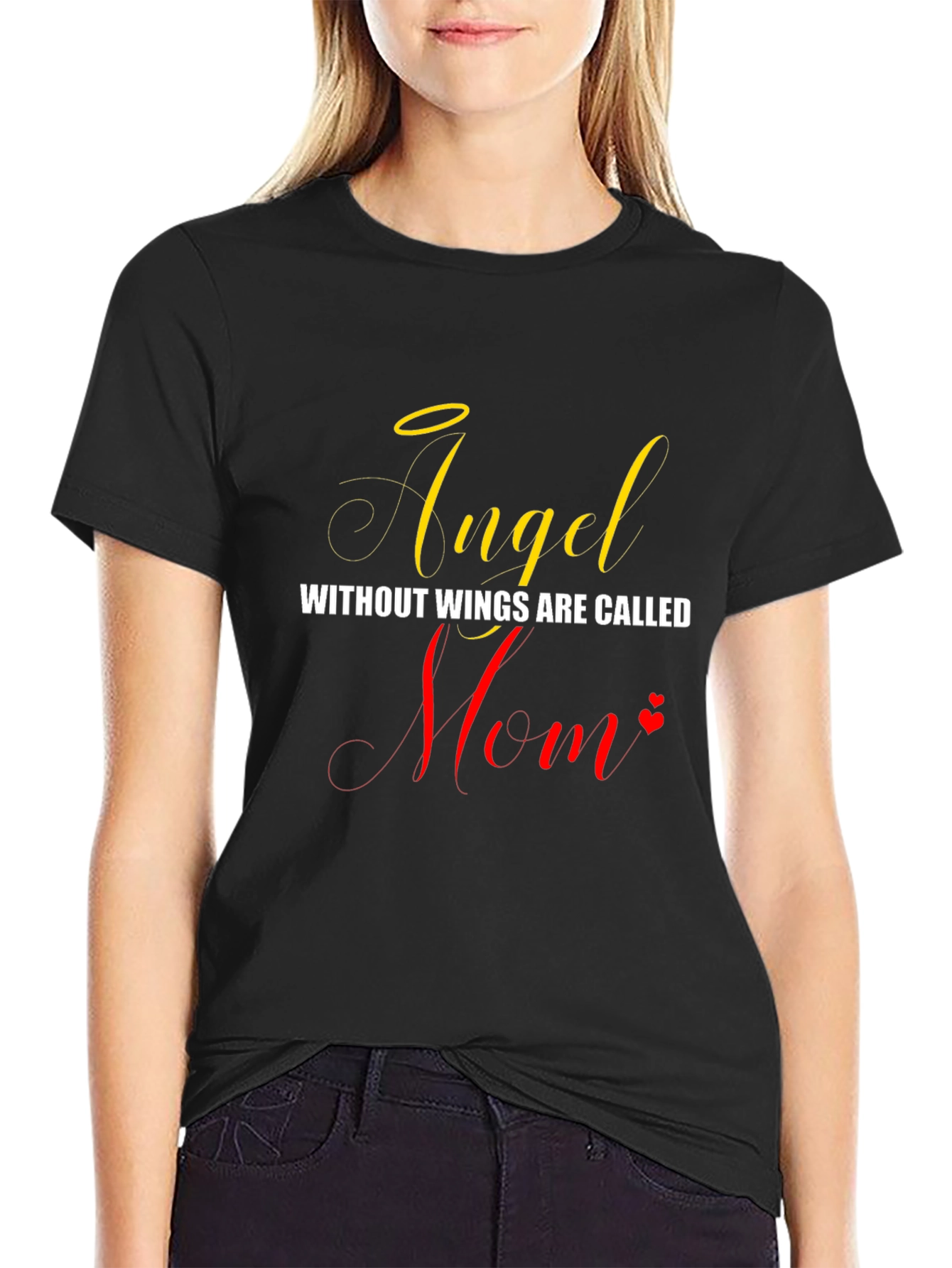 Angel Mom Graphic T-Shirt