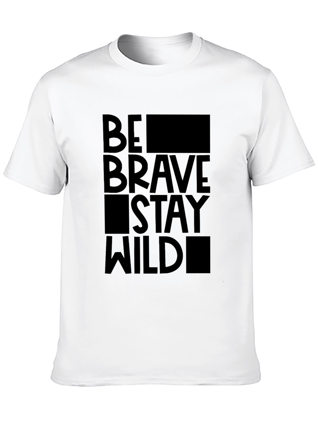 Be Brave Stay Wild Black Graphic Tee