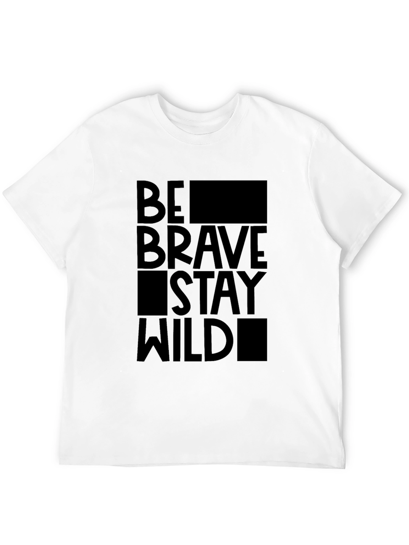 Be Brave Stay Wild Black Graphic Tee