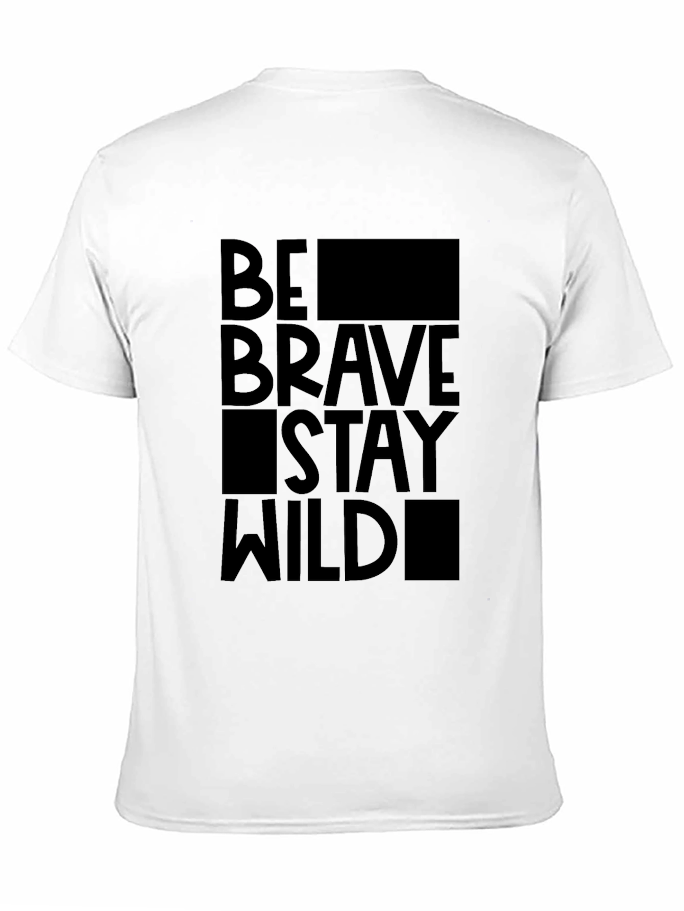 Be Brave Stay Wild Black Graphic Tee