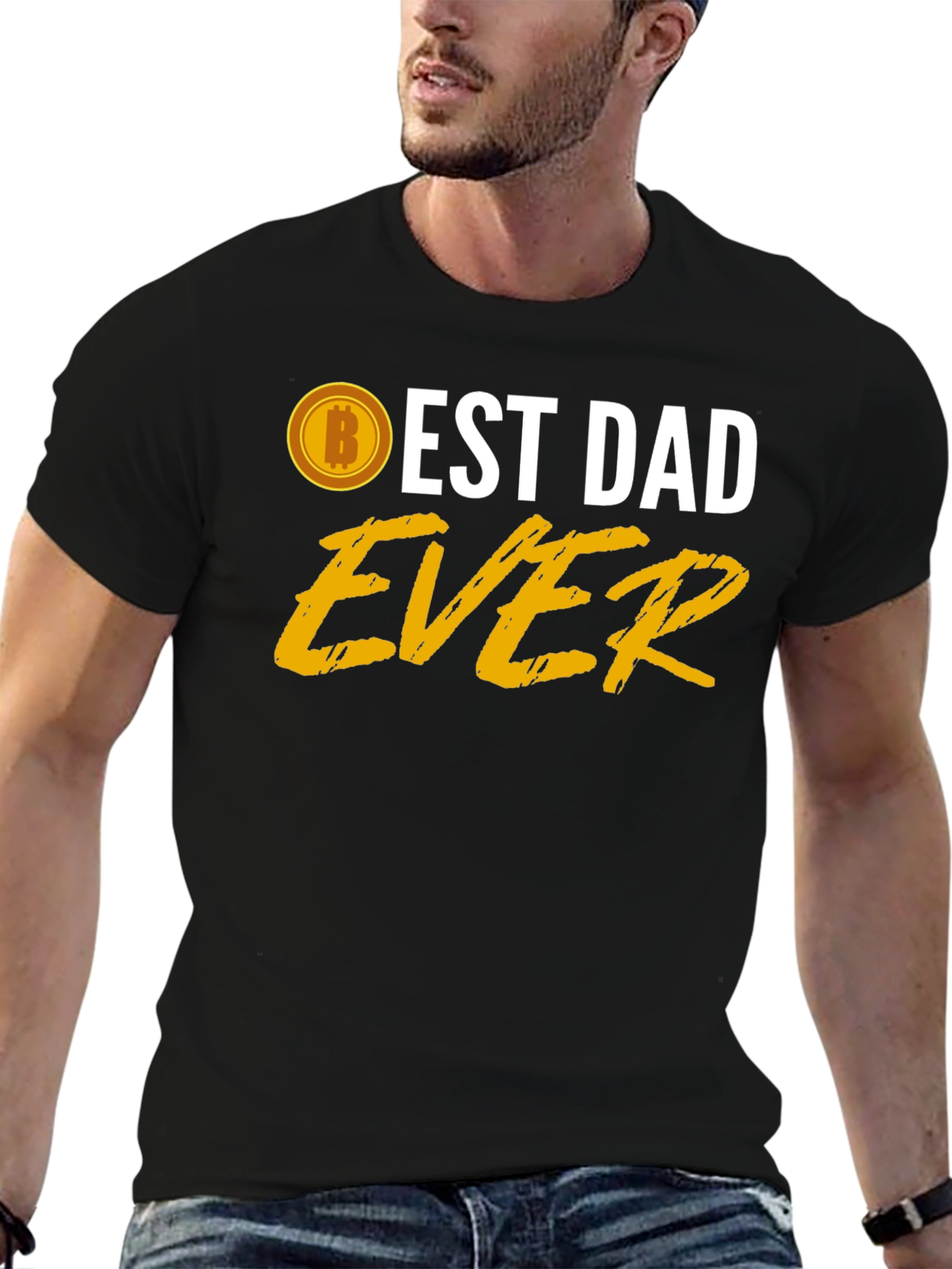 Best Dad Ever Bitcoin T-Shirt - Fathers Day Gift