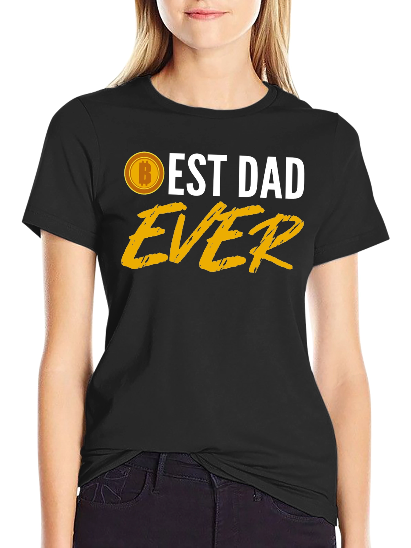 Best Dad Ever Bitcoin T-Shirt - Fathers Day Gift