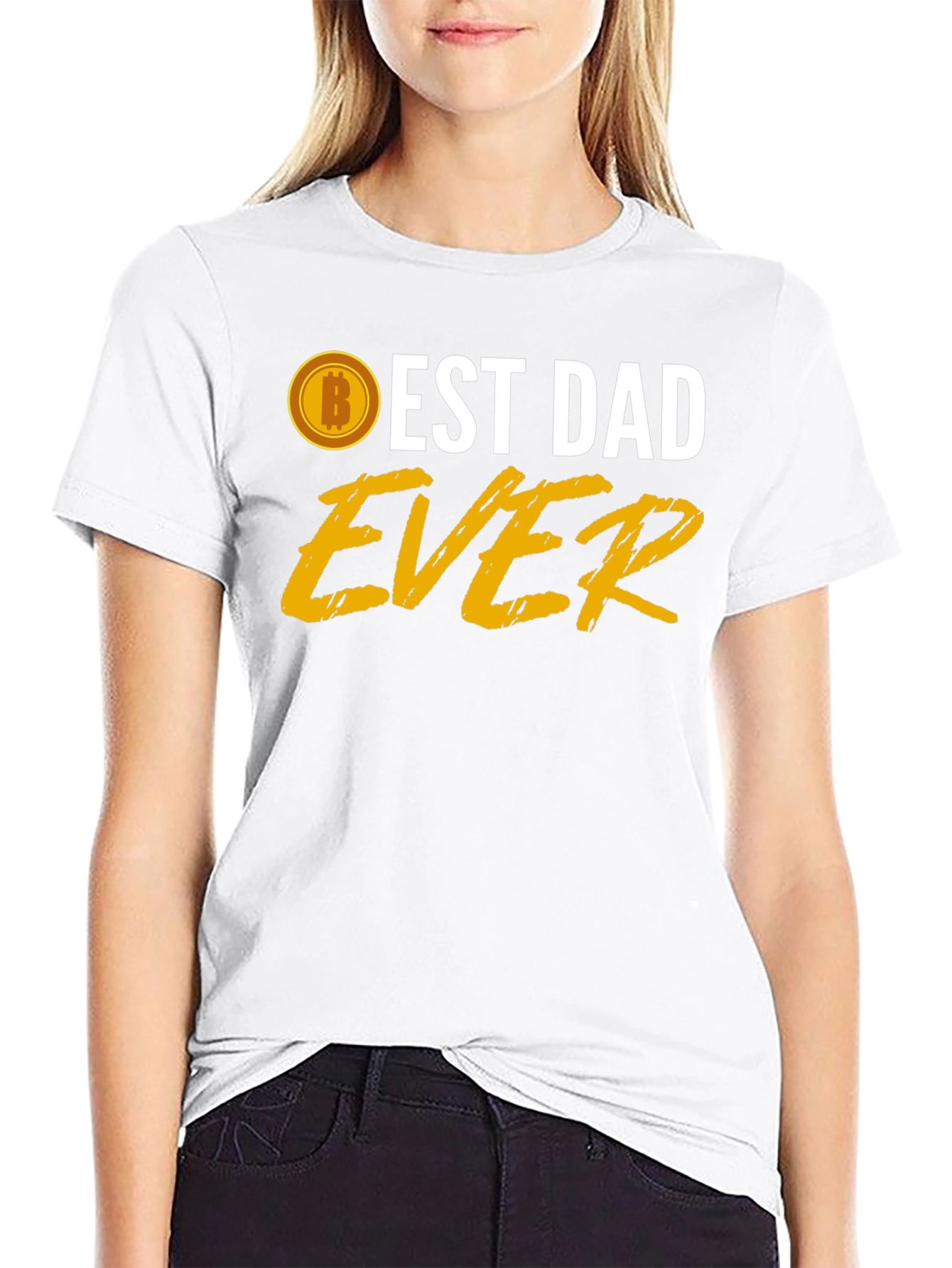 Best Dad Ever Bitcoin T-Shirt - Fathers Day Gift