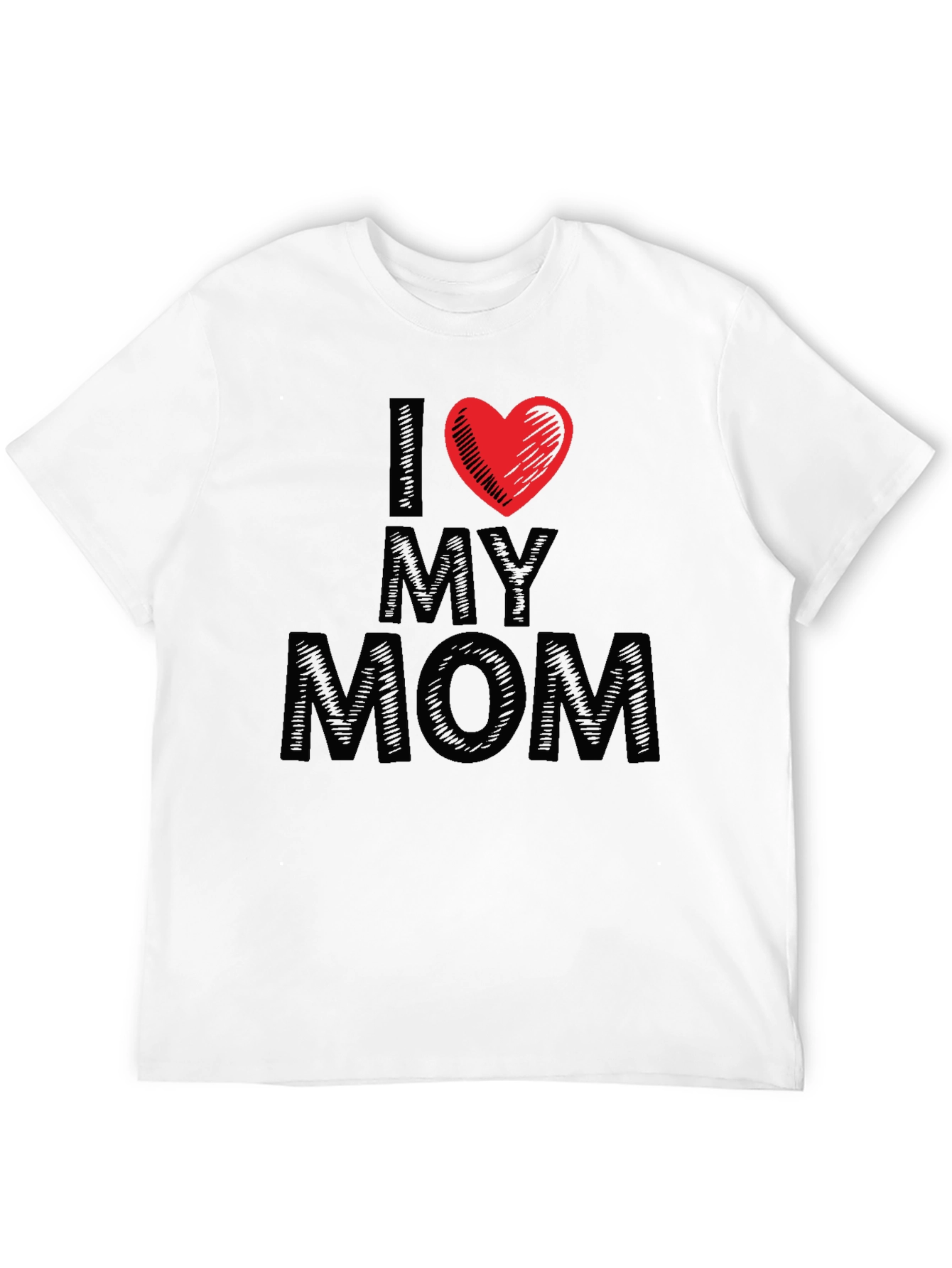 I Heart My Mom Black T-Shirt
