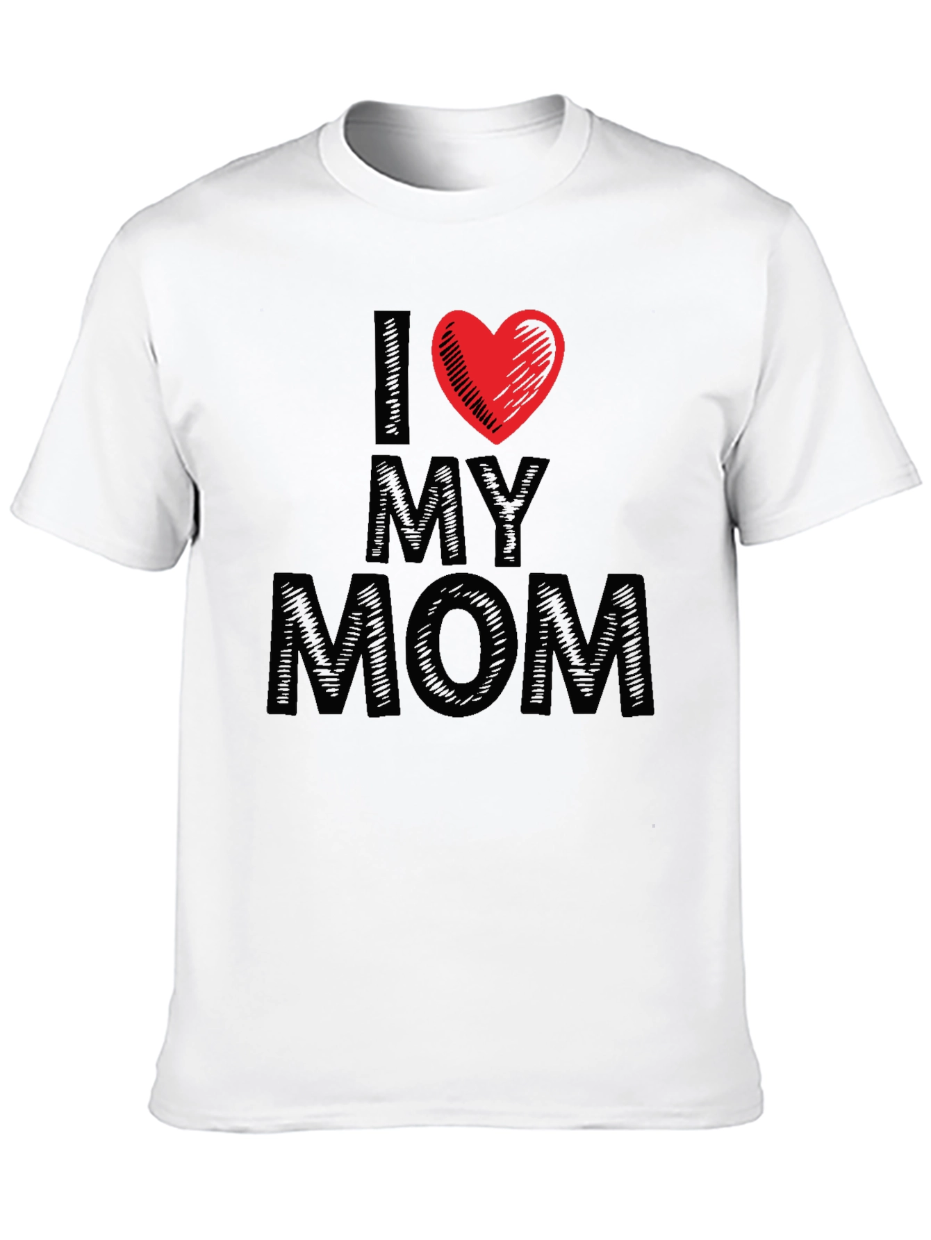 I Heart My Mom Black T-Shirt