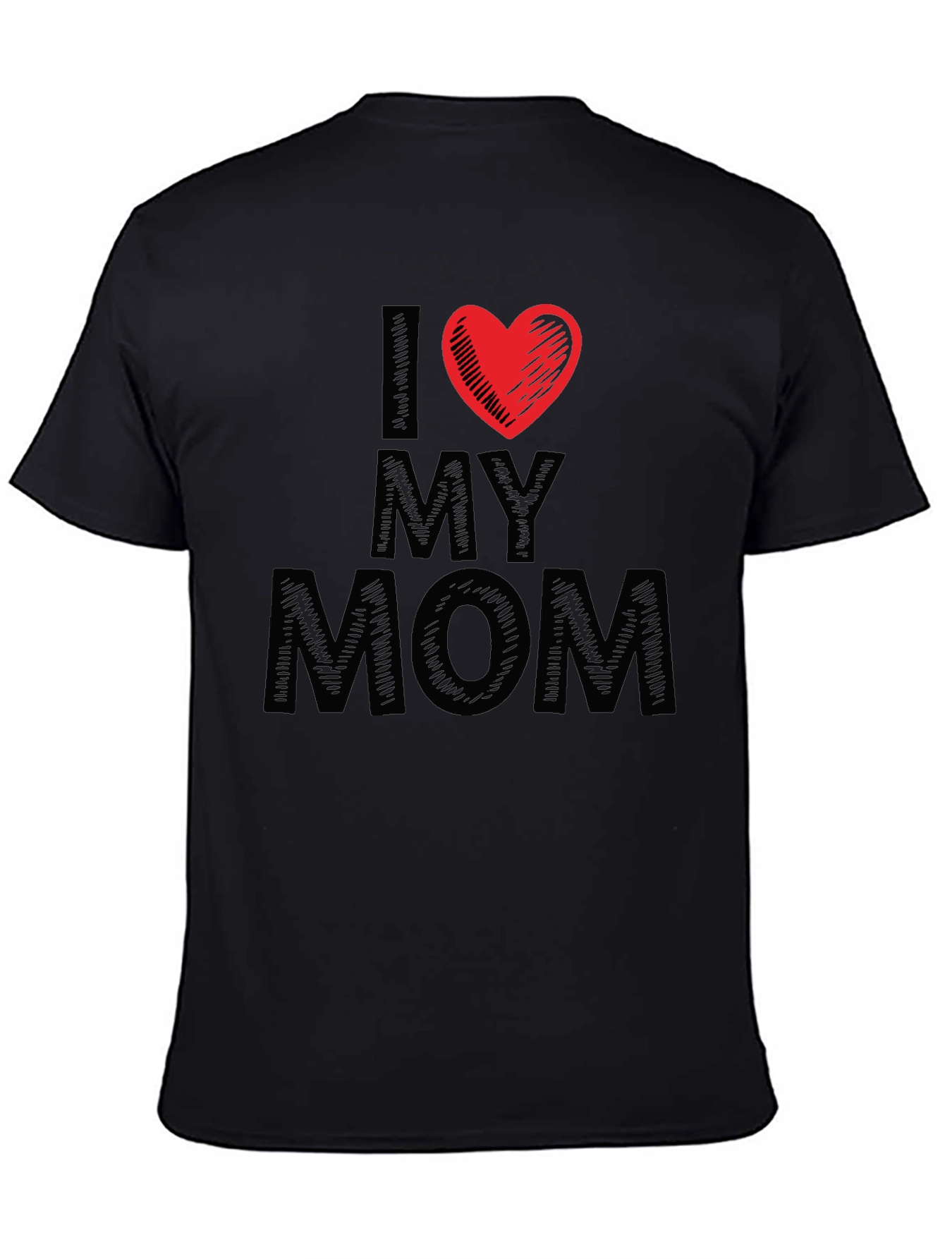 I Heart My Mom Black T-Shirt