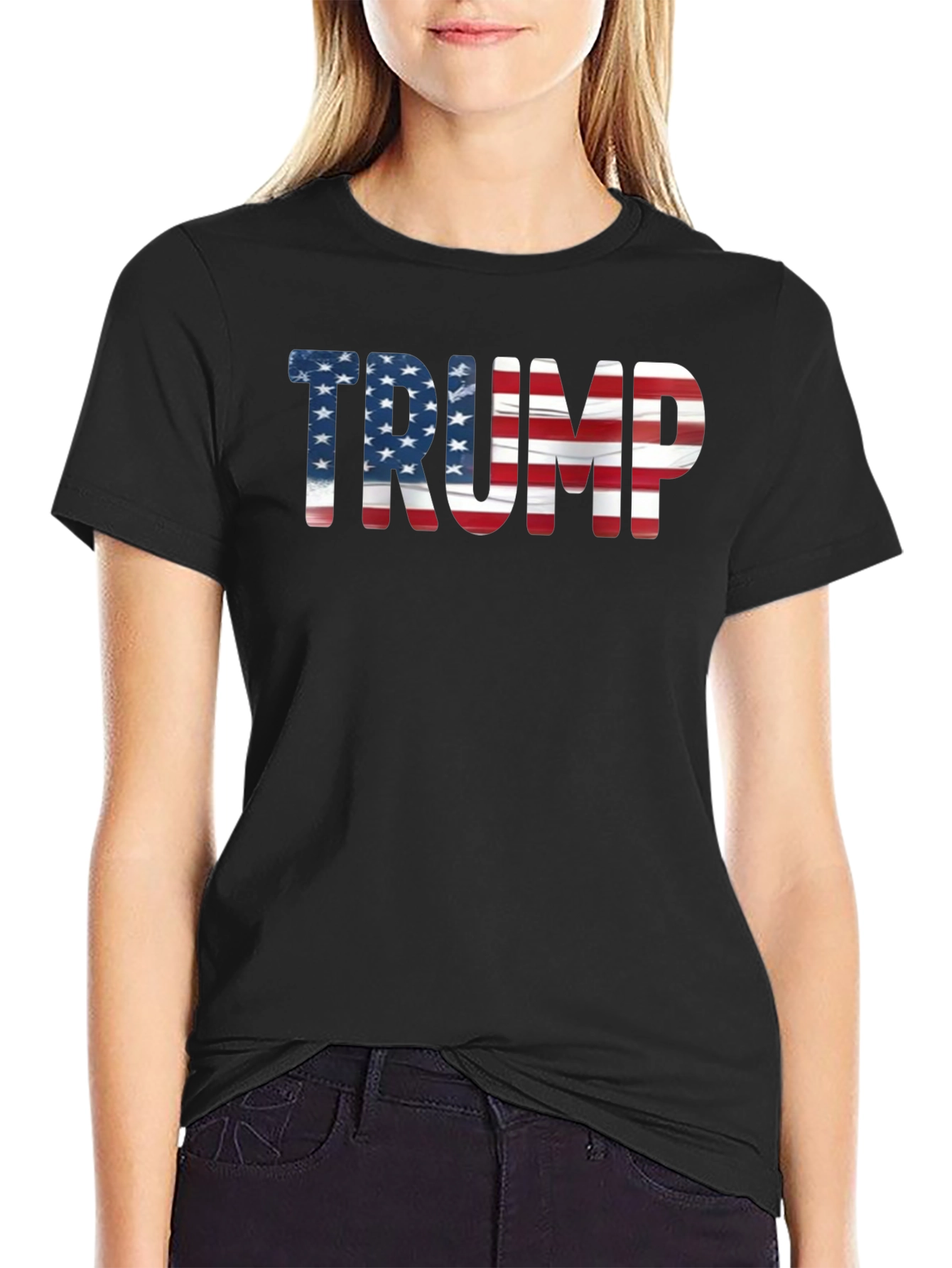 Trump USA Flag Graphic T-Shirt