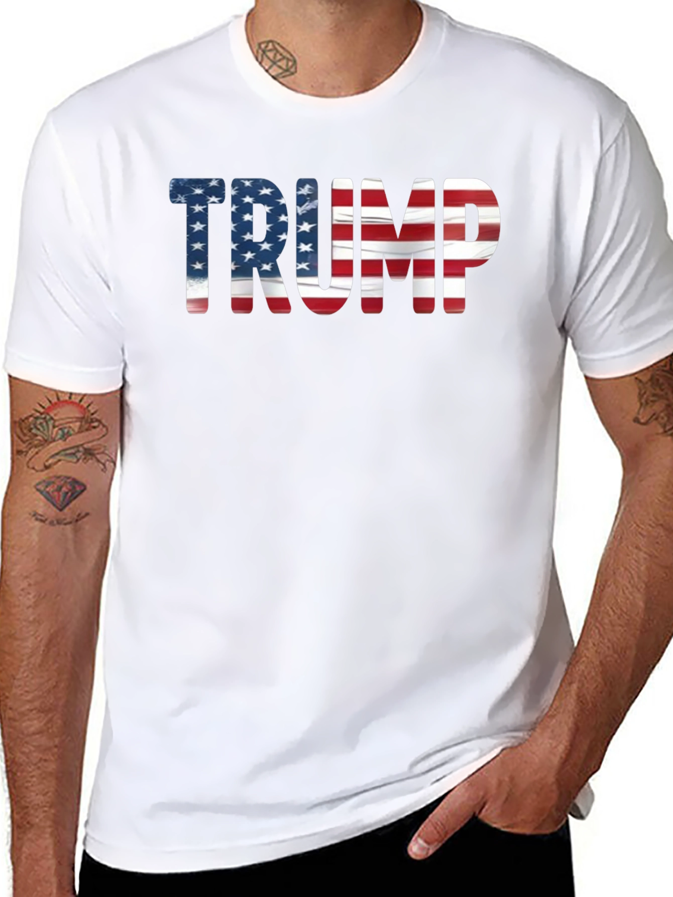 Trump USA Flag Graphic T-Shirt