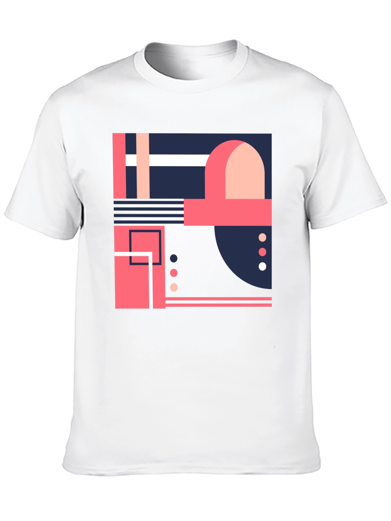 Abstract Geometric Design Black T-Shirt