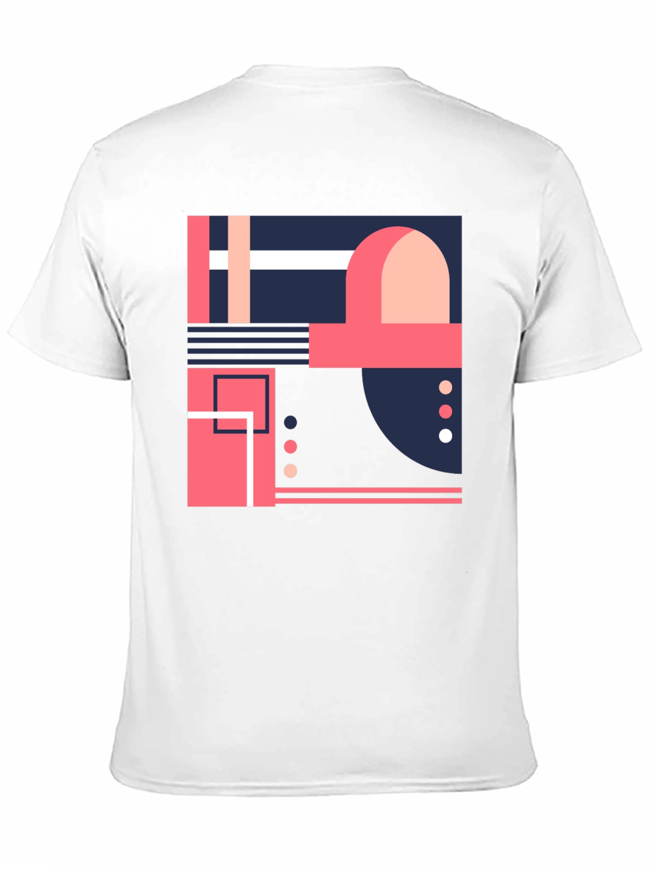 Abstract Geometric Design Black T-Shirt