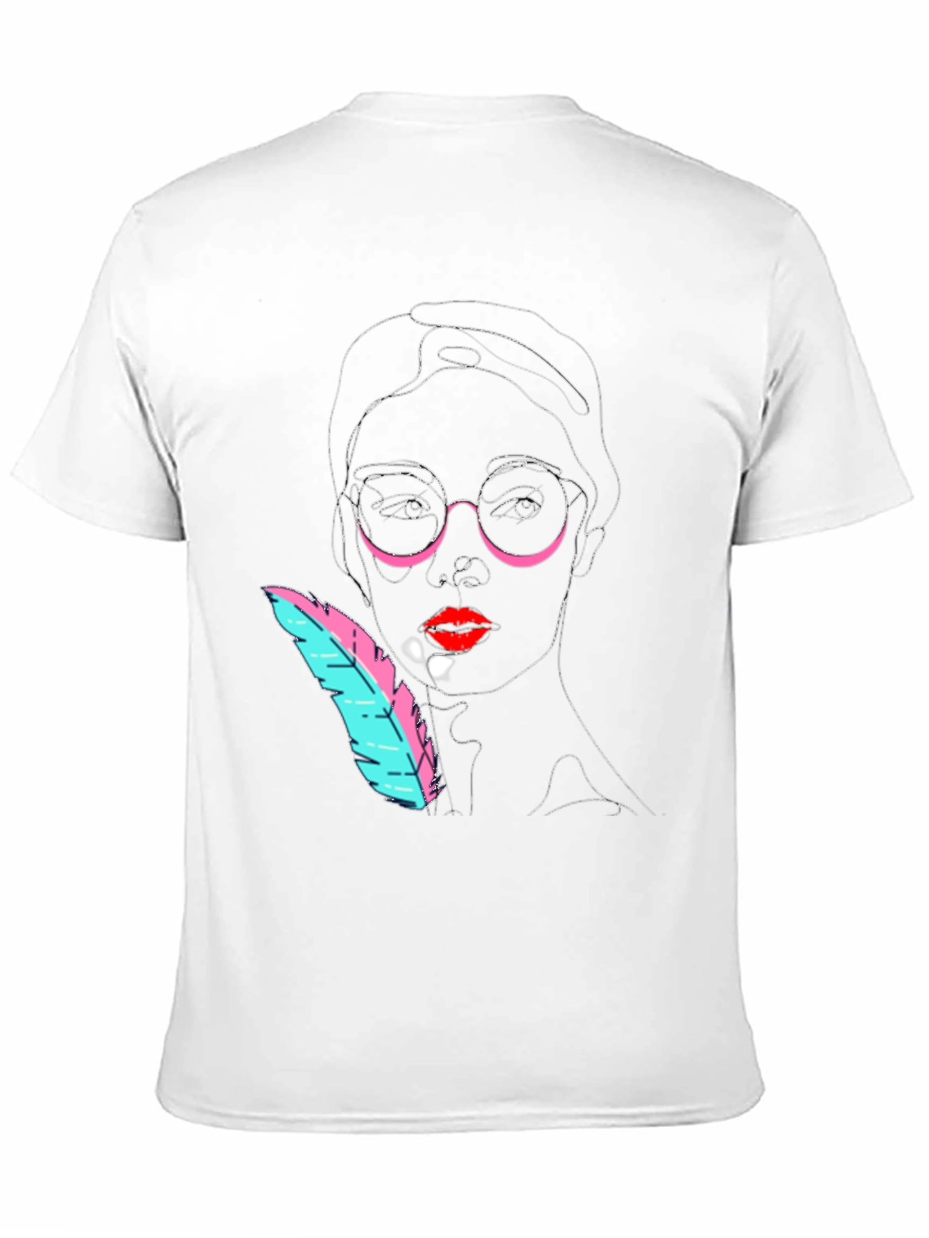 Abstract Face Black T-Shirt - Modern Art Tee