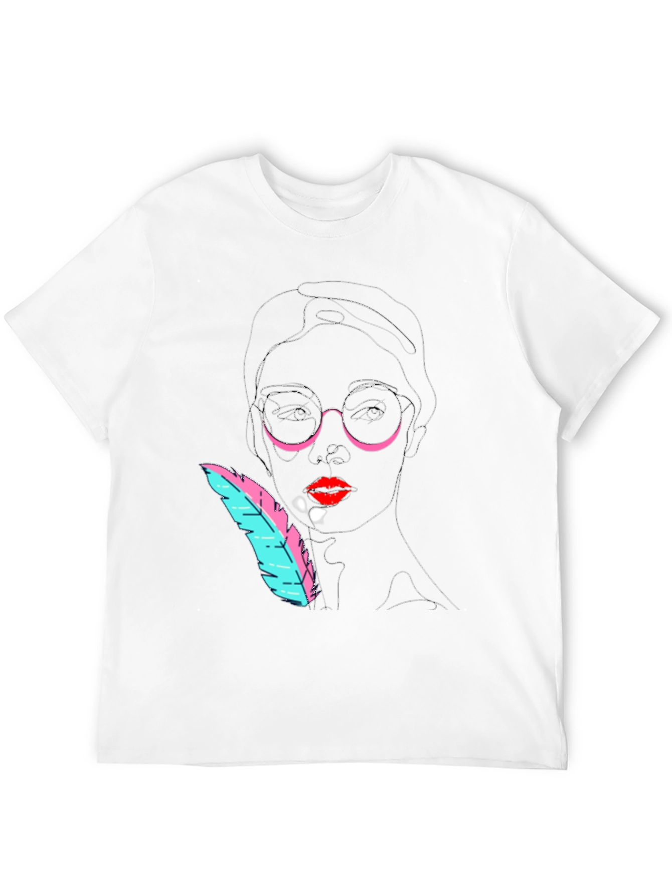 Abstract Face Black T-Shirt - Modern Art Tee