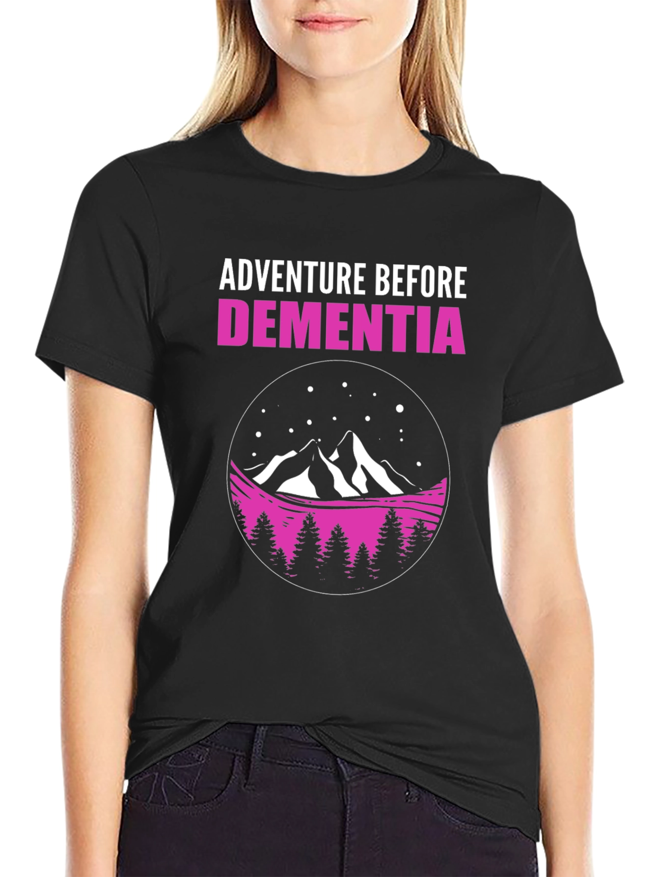 Adventure Before Dementia Black Graphic Tee