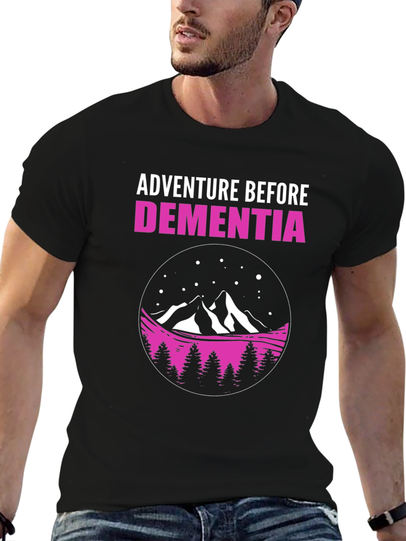 Adventure Before Dementia Black Graphic Tee