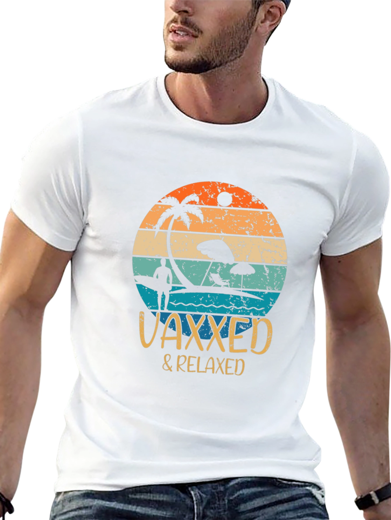 Vaxxed & Relaxed Graphic Tee - Summer Vacation Vibes