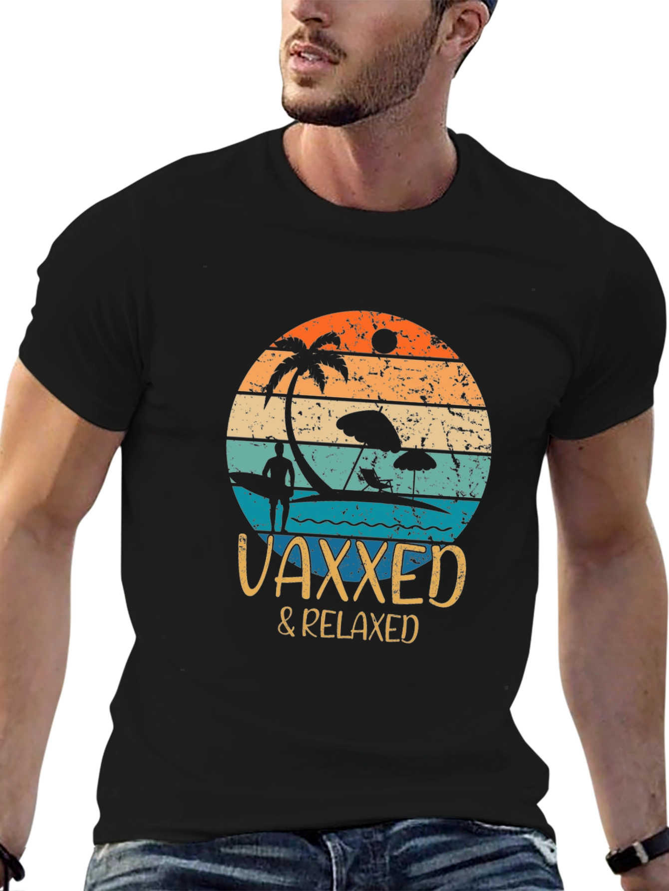 Vaxxed & Relaxed Graphic Tee - Summer Vacation Vibes