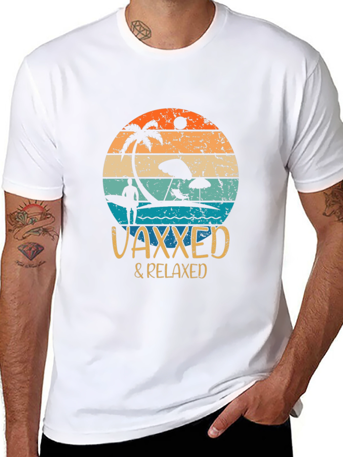 Vaxxed & Relaxed Graphic Tee - Summer Vacation Vibes