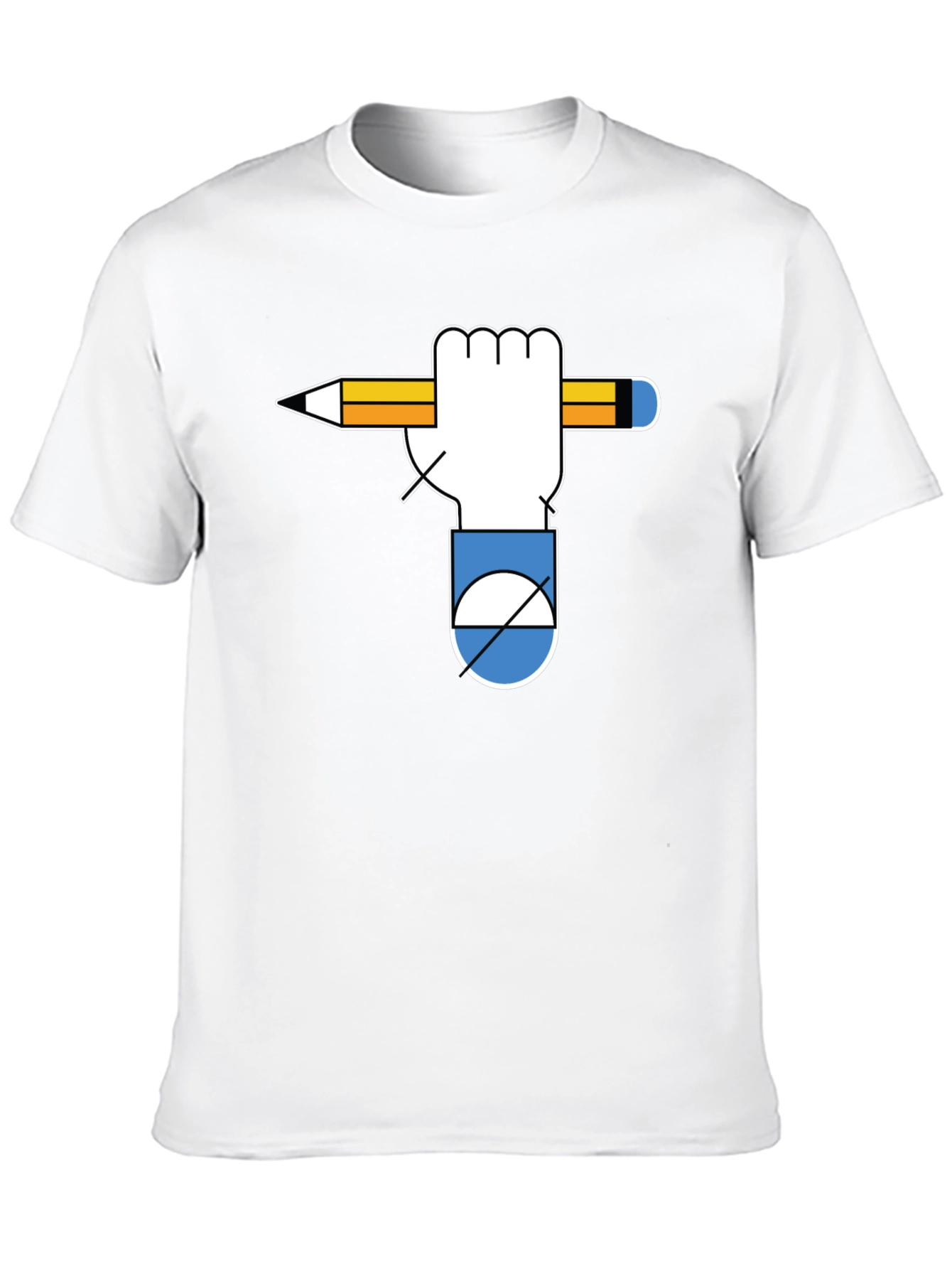 Graphic Tee - Hand Holding Pencil - Unique Design
