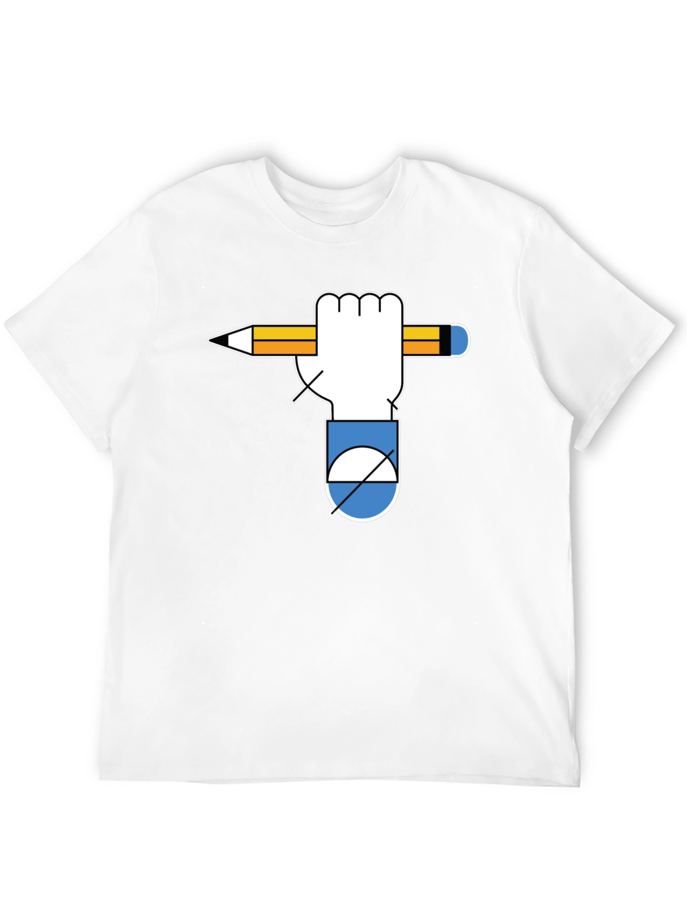 Graphic Tee - Hand Holding Pencil - Unique Design