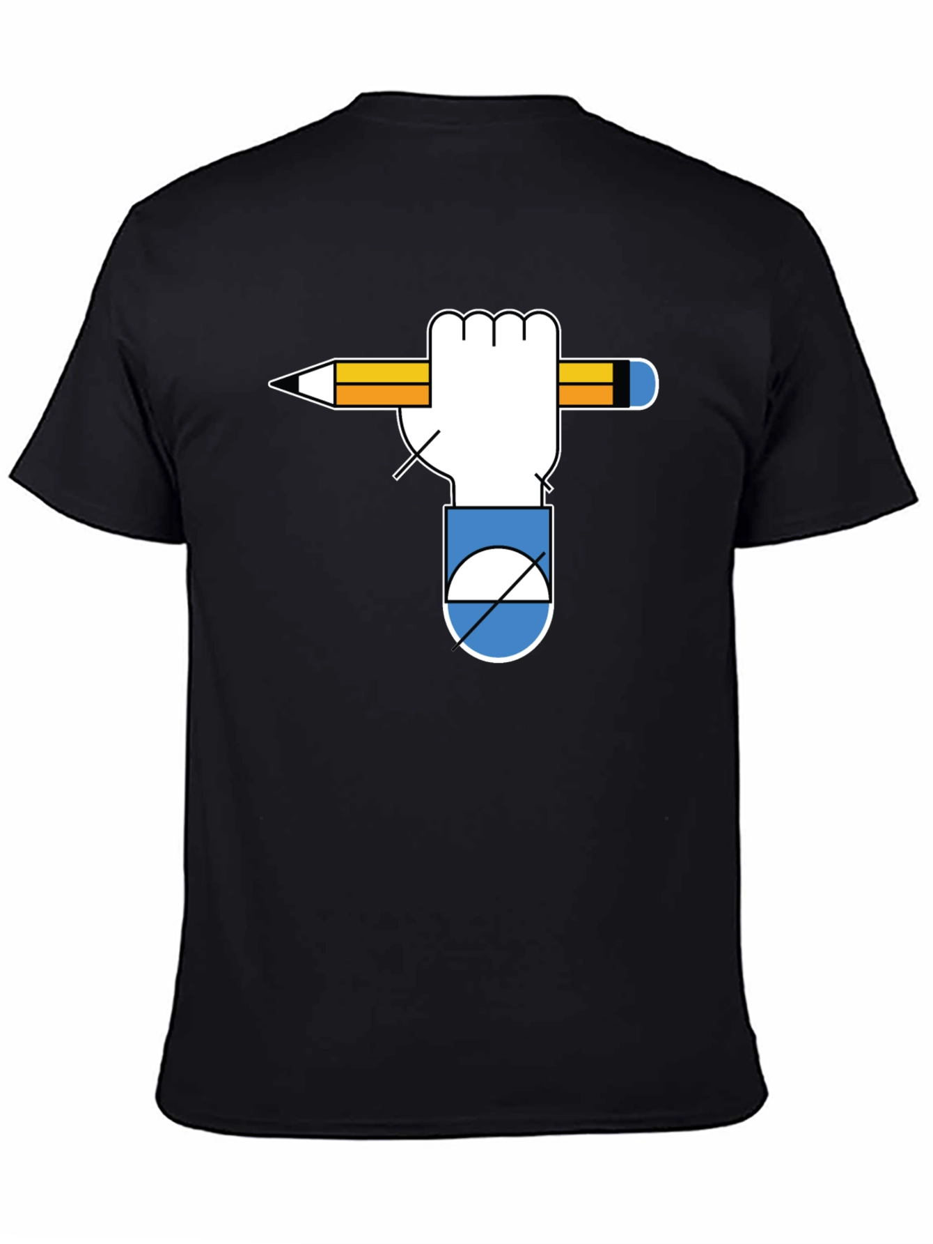 Graphic Tee - Hand Holding Pencil - Unique Design