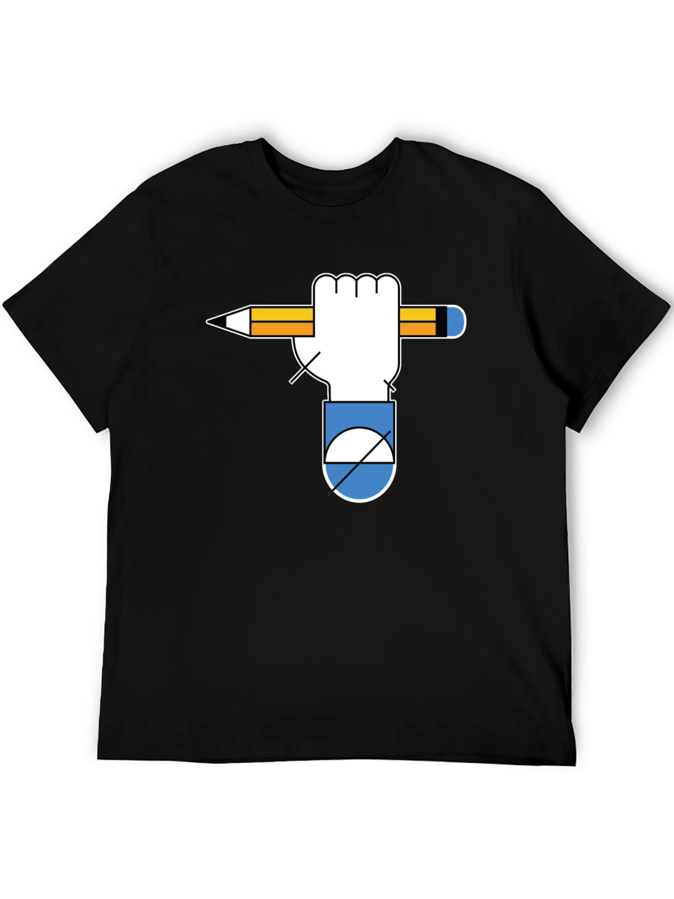 Graphic Tee - Hand Holding Pencil - Unique Design