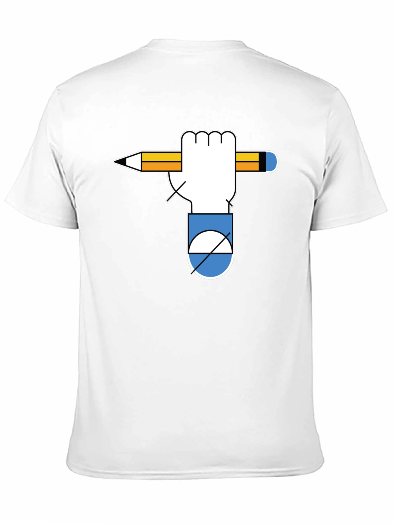 Graphic Tee - Hand Holding Pencil - Unique Design